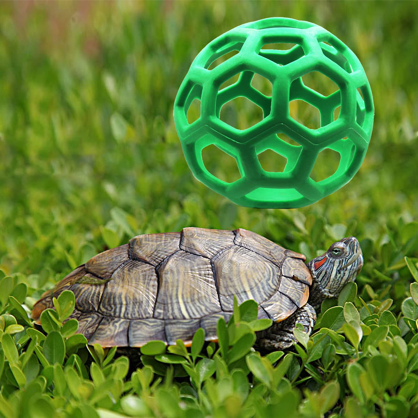 Tortoise Treat Ball Toy Hay Feeder Ball Hanging Feeding Grass Ball Fruit Vegetable Feeder Holder Foraging Toy For Small Animals
