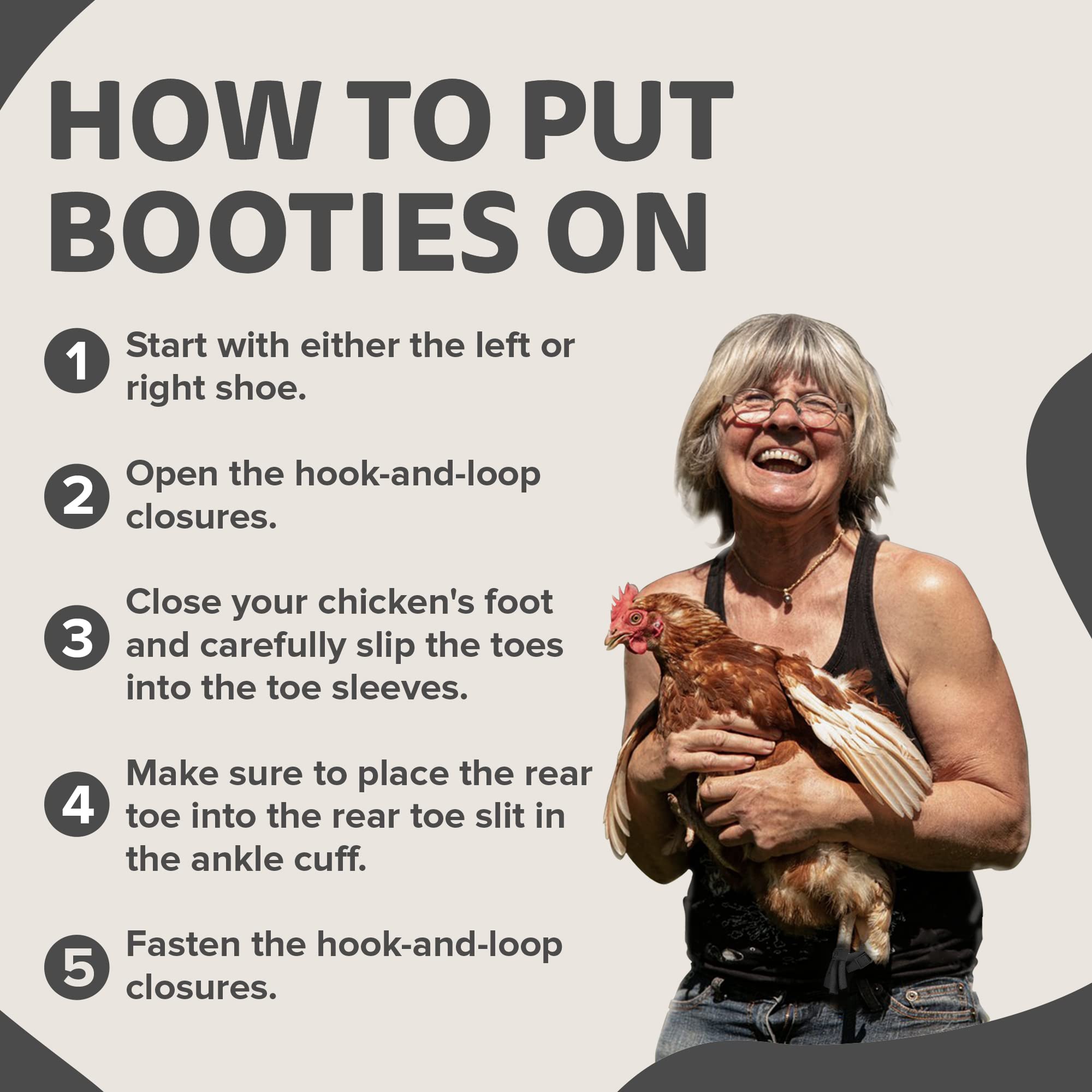 Birdy Bootie Chicken Shoes for Injured Feet - Protective Neoprene Footwear for Chicken, Open-Toe Design for Bumblefoot Relief, M
