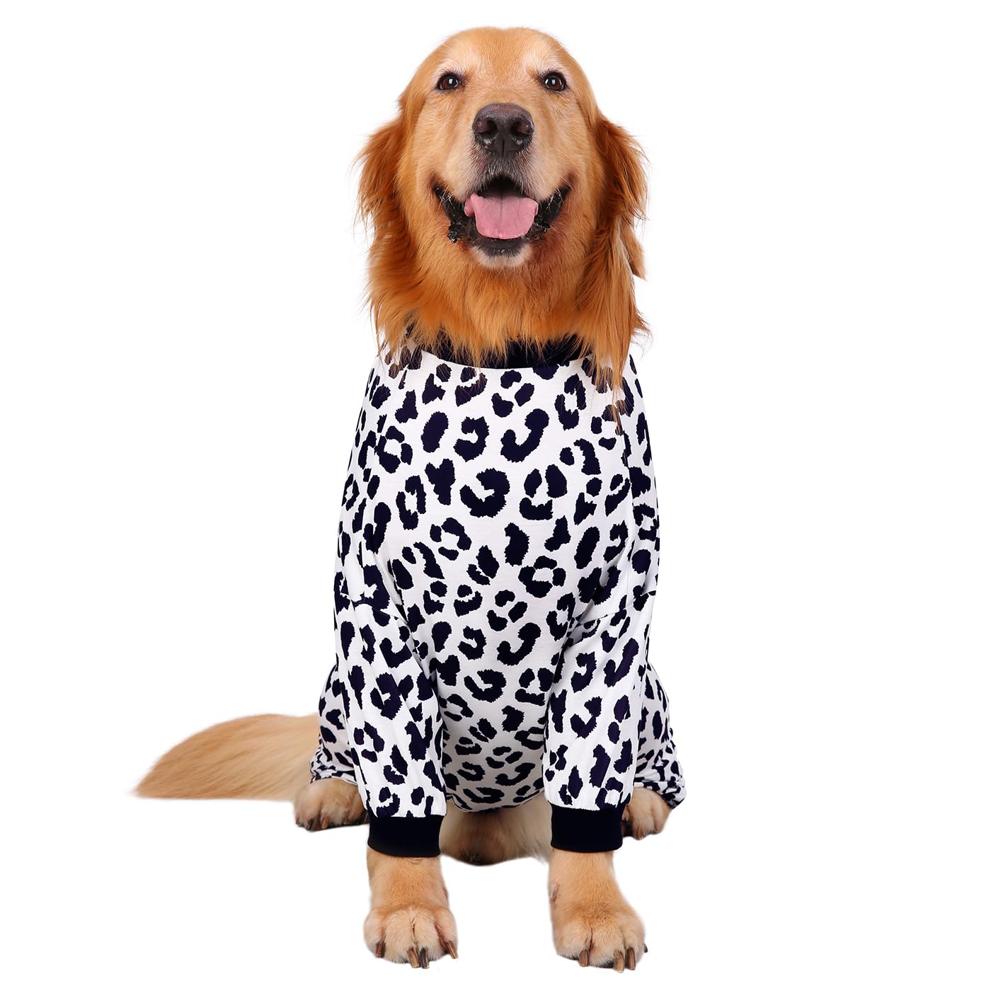Hde Dog Pajamas One Piece Jumpsuit Lightweight Dog Pjs Shirt For M-3Xl Dogs Snow Leopard - 2Xl
