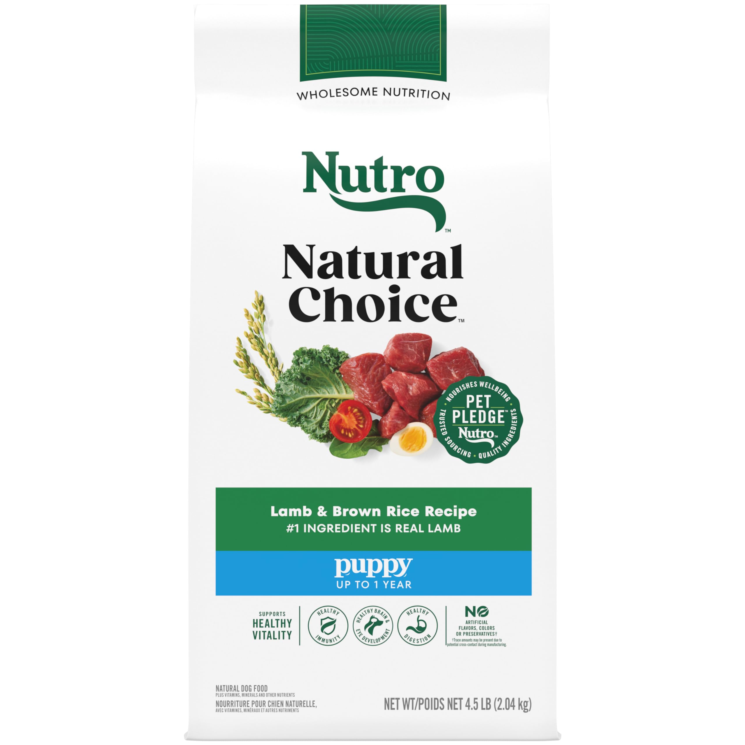 Nutro Natural Choice Puppy Dry Dog Food, Lamb and Brown Rice Recipe, 45 lbs.