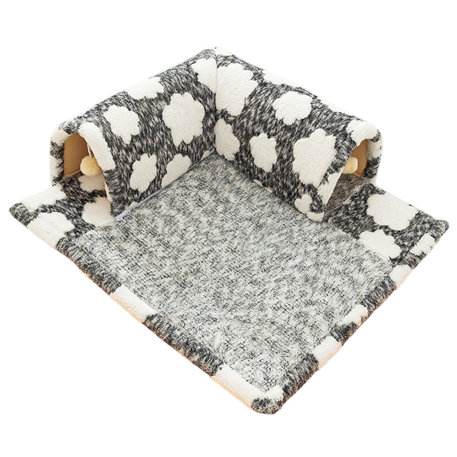 Enakshi Pet Cat Tunnel Bed With Playing Ball Toy For Pet Supplies Kitten Indoor Cats M Size Gray|Pet Supplies | Cat Supplies | T