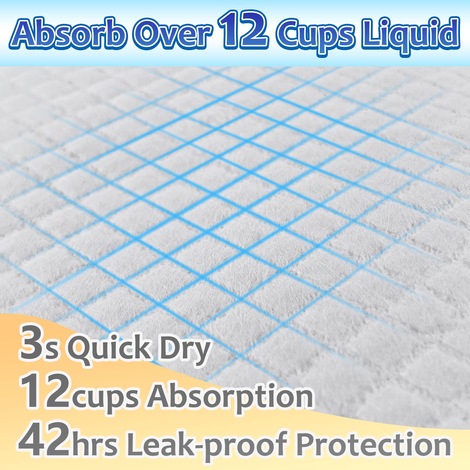 Dogcator Extra Large Dog Pee Pads, Heavy-Duty 30"x36", 30 Count, Blue, Model DC2834