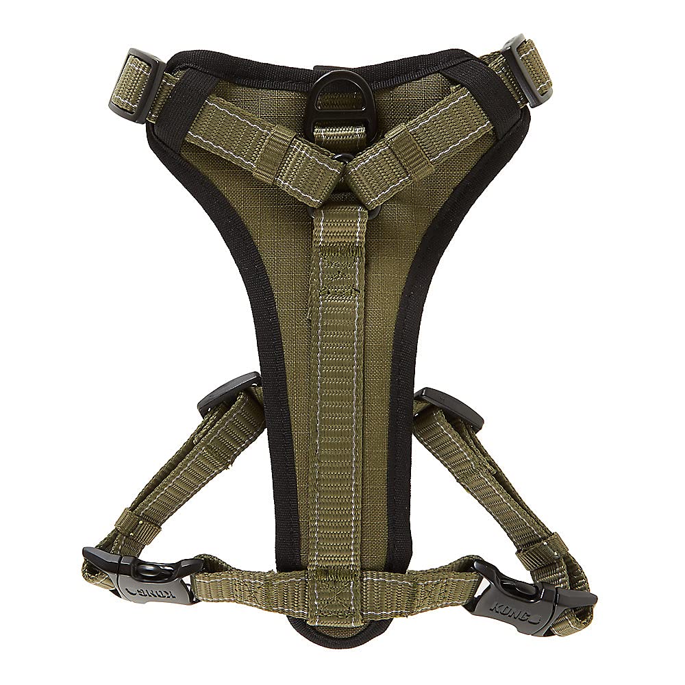 Kong Max Ultra Durable Neoprene Padded Chest Plate Dog Harness Offered By The Barker Company (Green, Large)