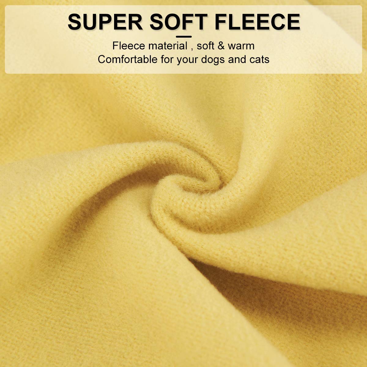 Small Dogs Fleece Dog Sweatshirt - Cold Weather Hoodies Spring Soft Vest Thickening Warm Cat Sweater Puppy Clothes Sweater Winter Sweatshirt Pet Pajamas For Small Dog Cat Puppy (Small, Yellow)