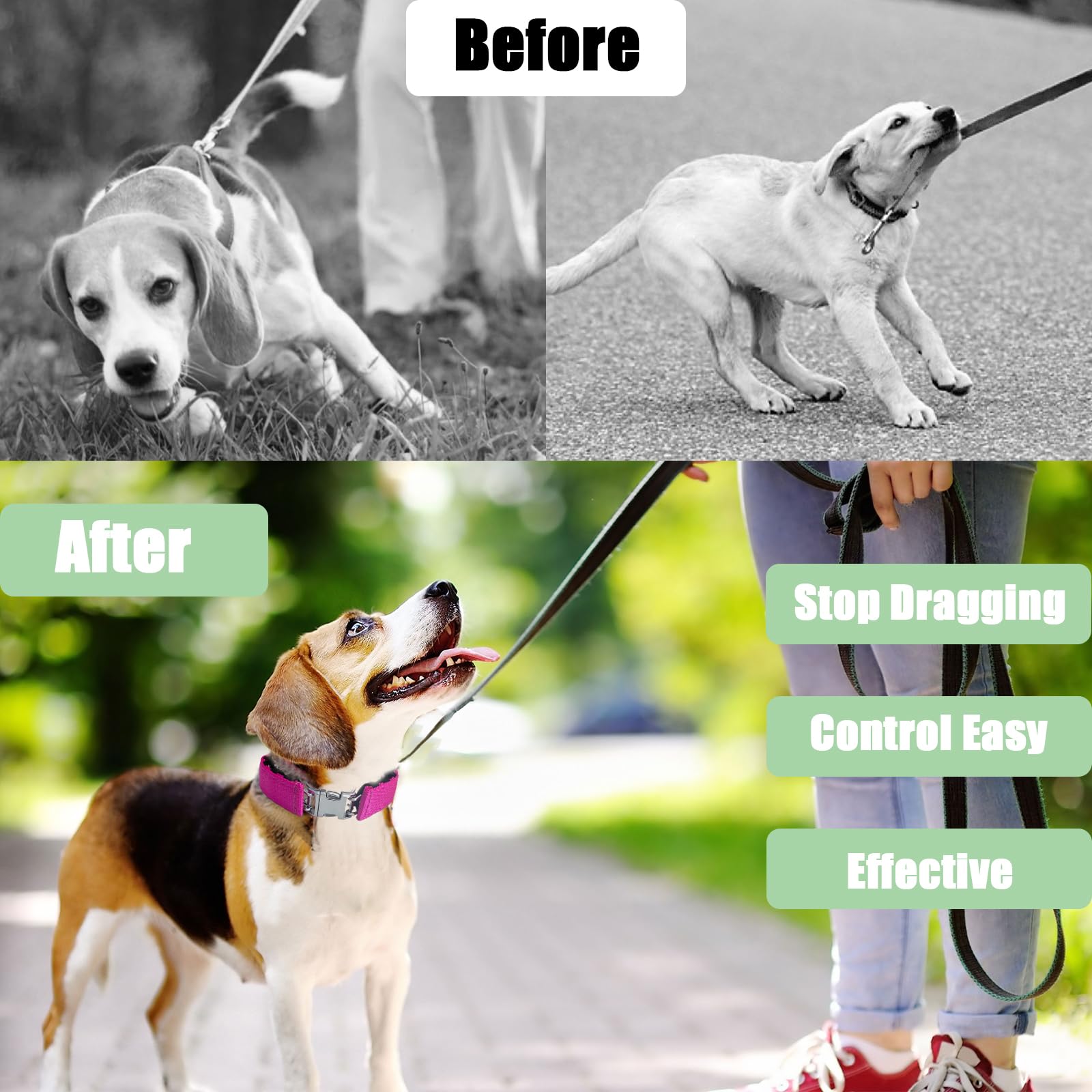 Dog No Pull Collar With Quick Release Buckle For Small Medium Large Dogs, Adjustable Collar With Nylon Cover