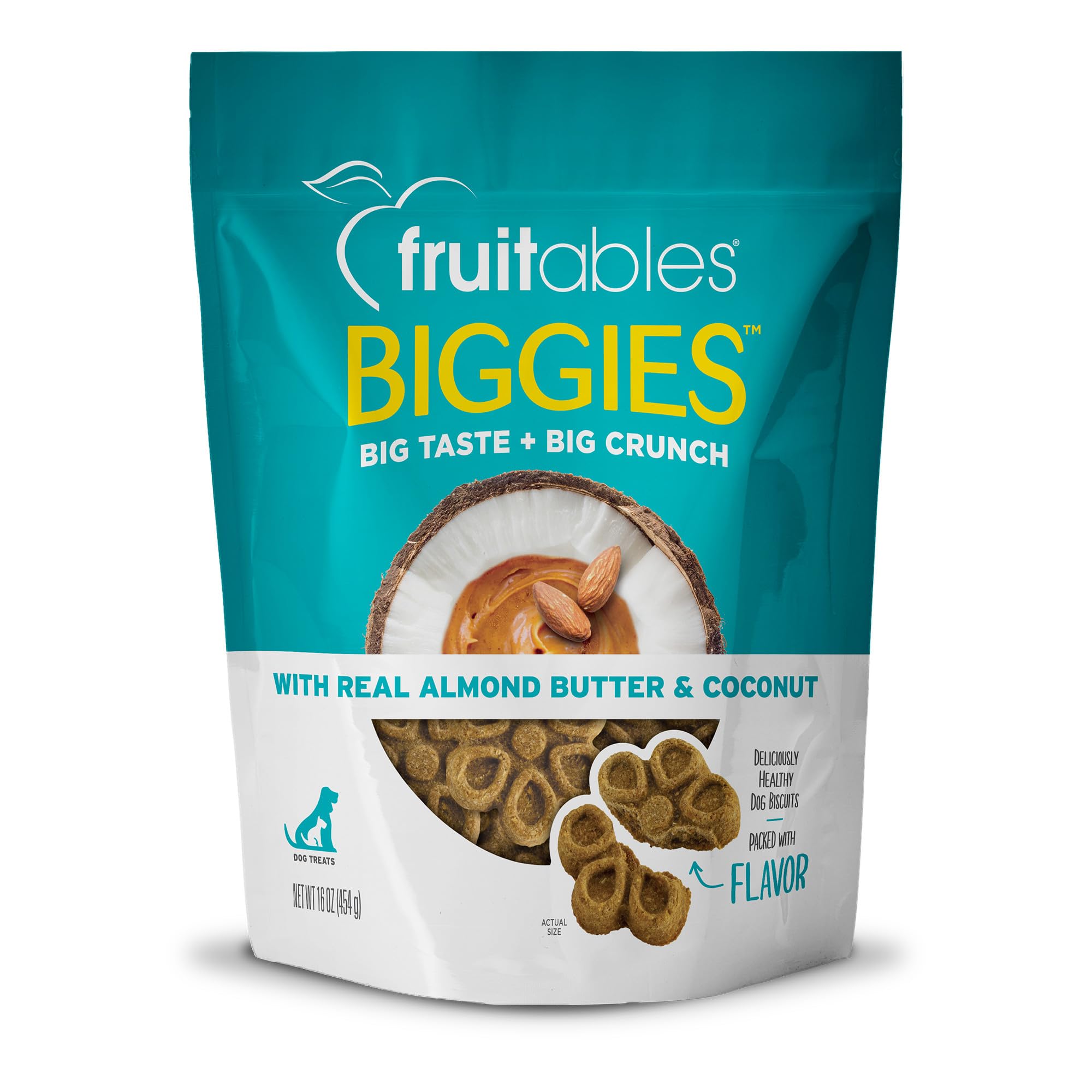 Fruitables Biggies Dog Biscuits - Crunchy Dog Biscuits Made with Pumpkin - Healthy Dog Treats Packed with Real Fruit Flavor - Fr