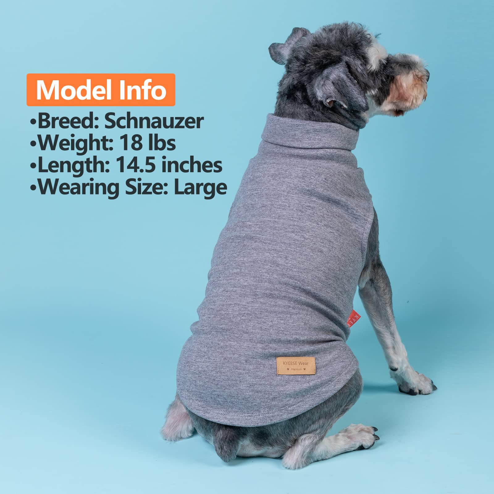 Kyeese 2Pack Dog Coat Turtleneck Stretchy Dog Sweater Super Soft Dog Cold Weather Coat For Small Dogs Puppy In Sleeveless Design, Grey,S