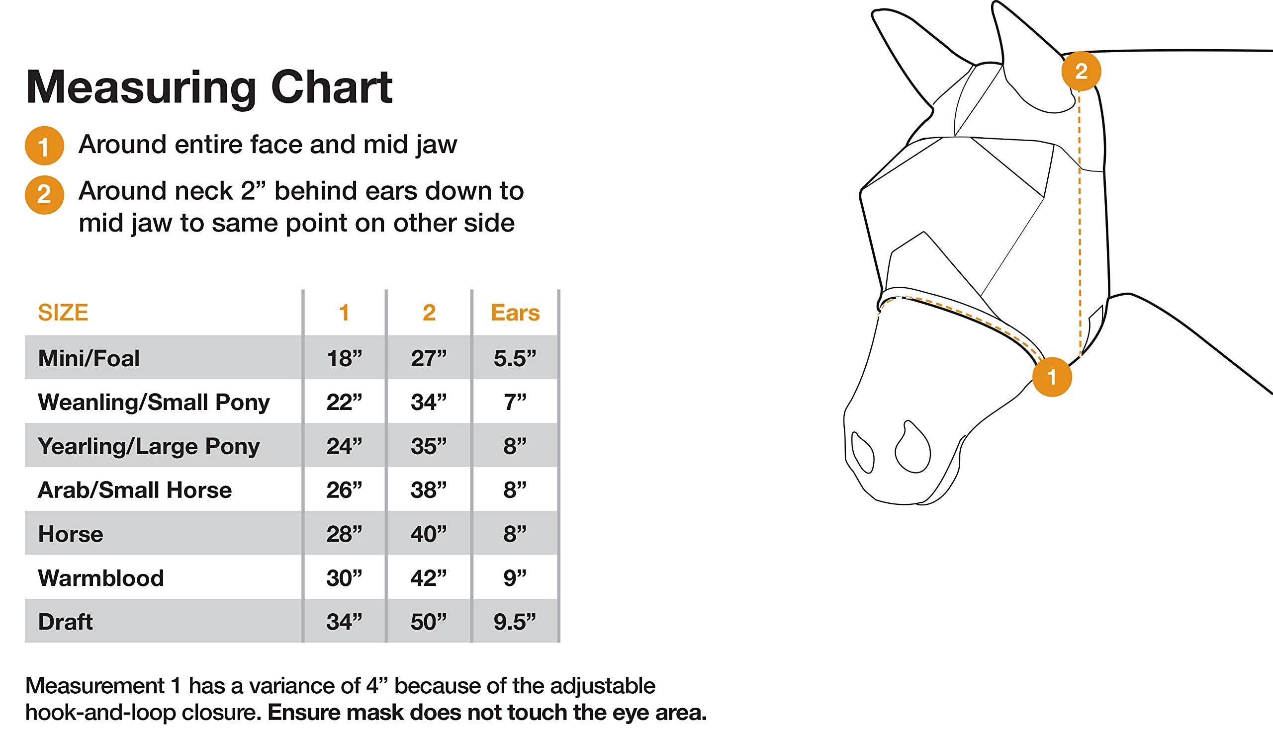 Cashel Crusader Fly Mask for Charity, Standard with Ears (Orange, Arabian)