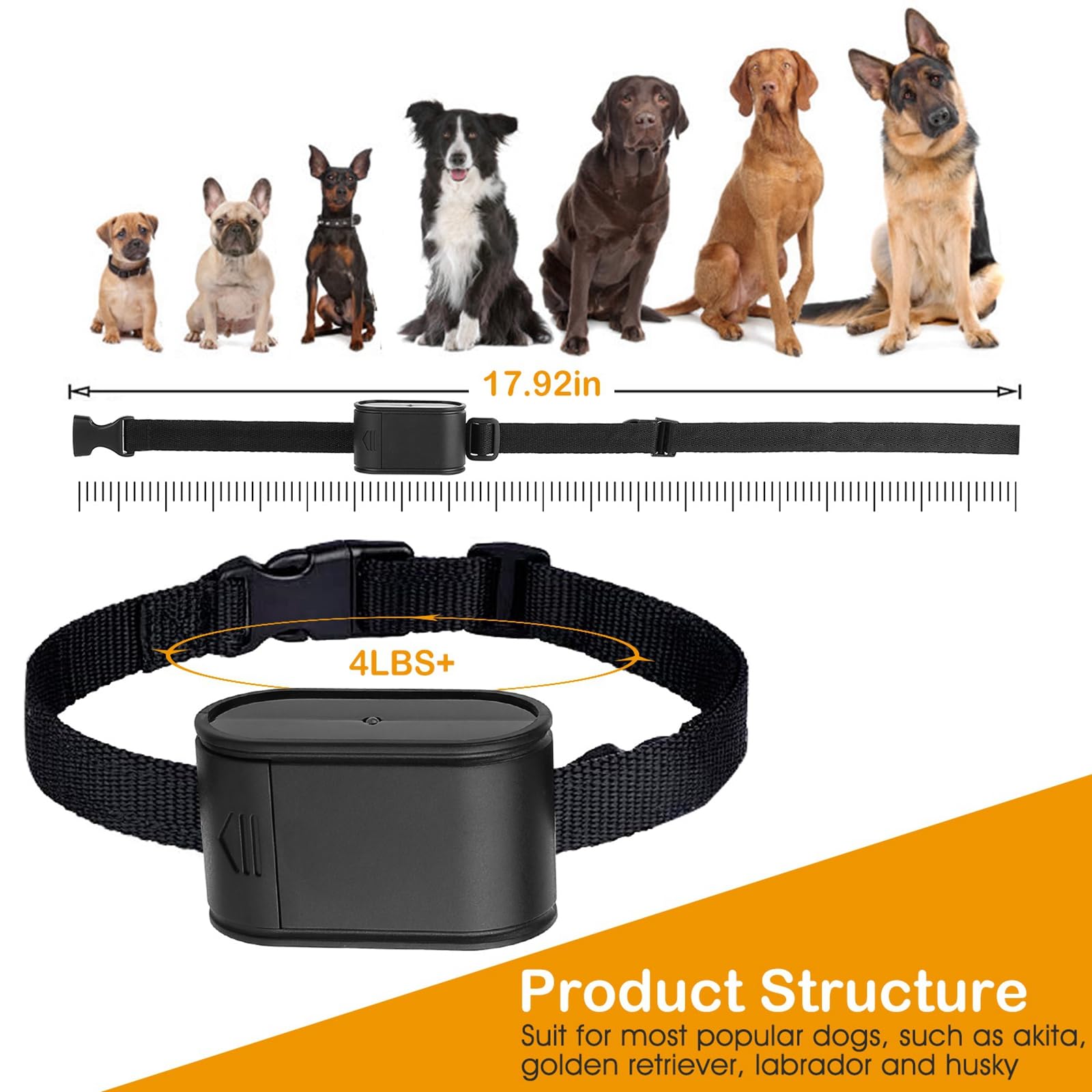 Kocaso Dog Training Collar, Electronic Dog Shock Collar With Beep & Shock,Waterproof Adjustable Electric Dog Collar Set For Smal