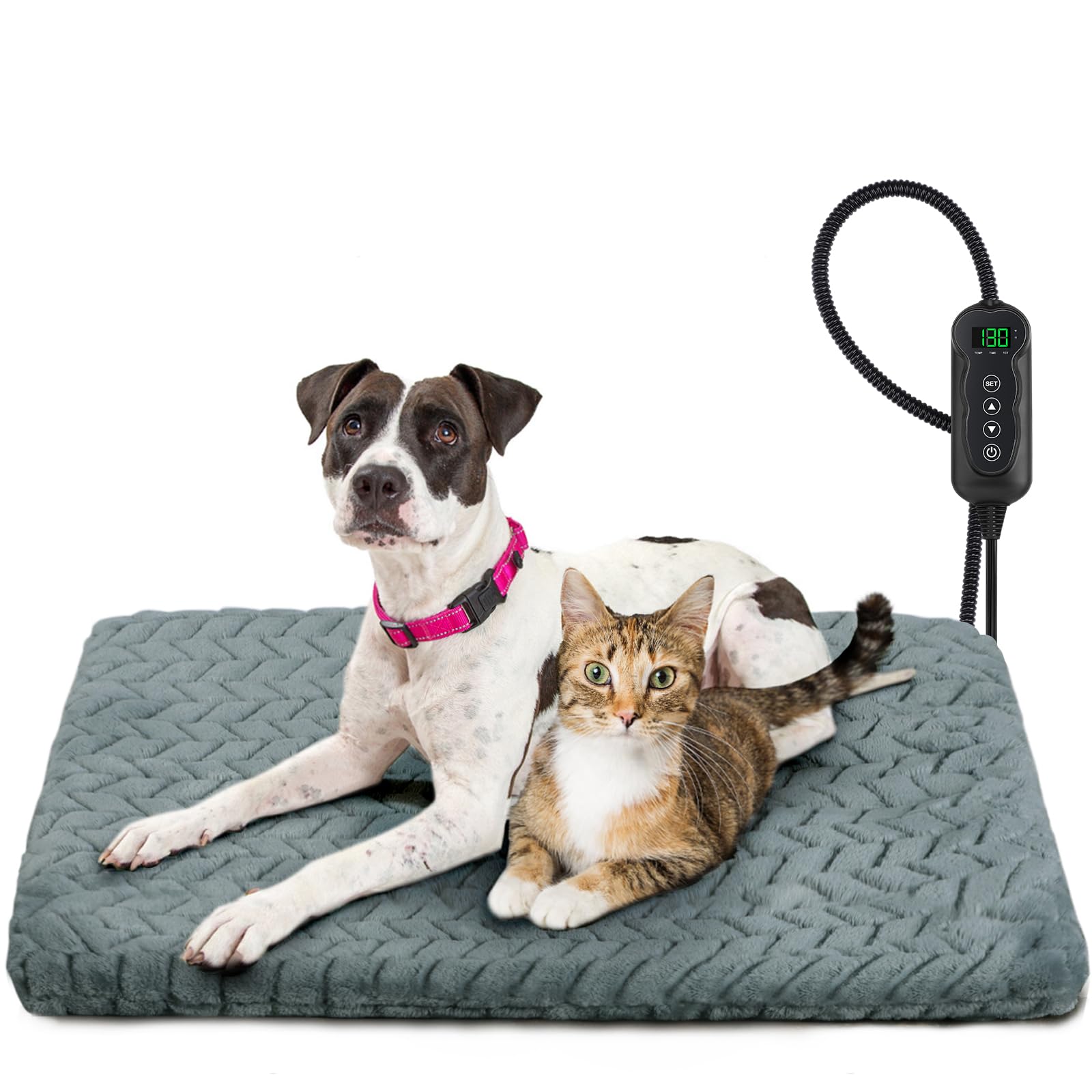Gasur Pet Heating Pad For Dogs & Cats, Waterproof, Adjustable Heat, Auto Power-Off, Medium - 28''X16''