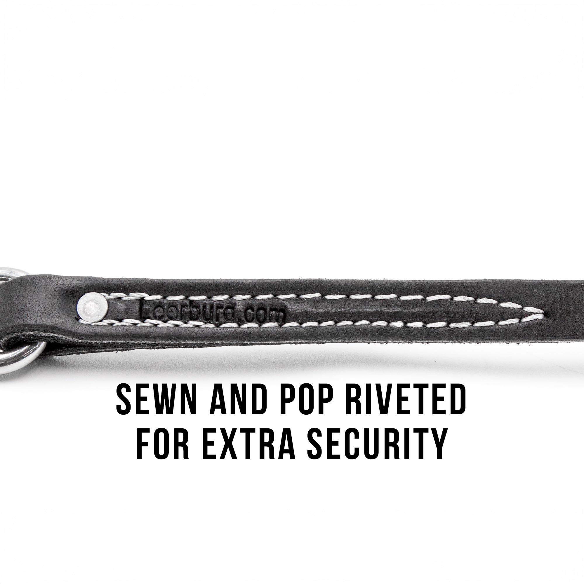 Leerburg 4' Latigo Leather Leash, 1/2'' Wide - Soft, And Comfortable - Hand Made In Wisconsin With Stainless Steel Hardware - He