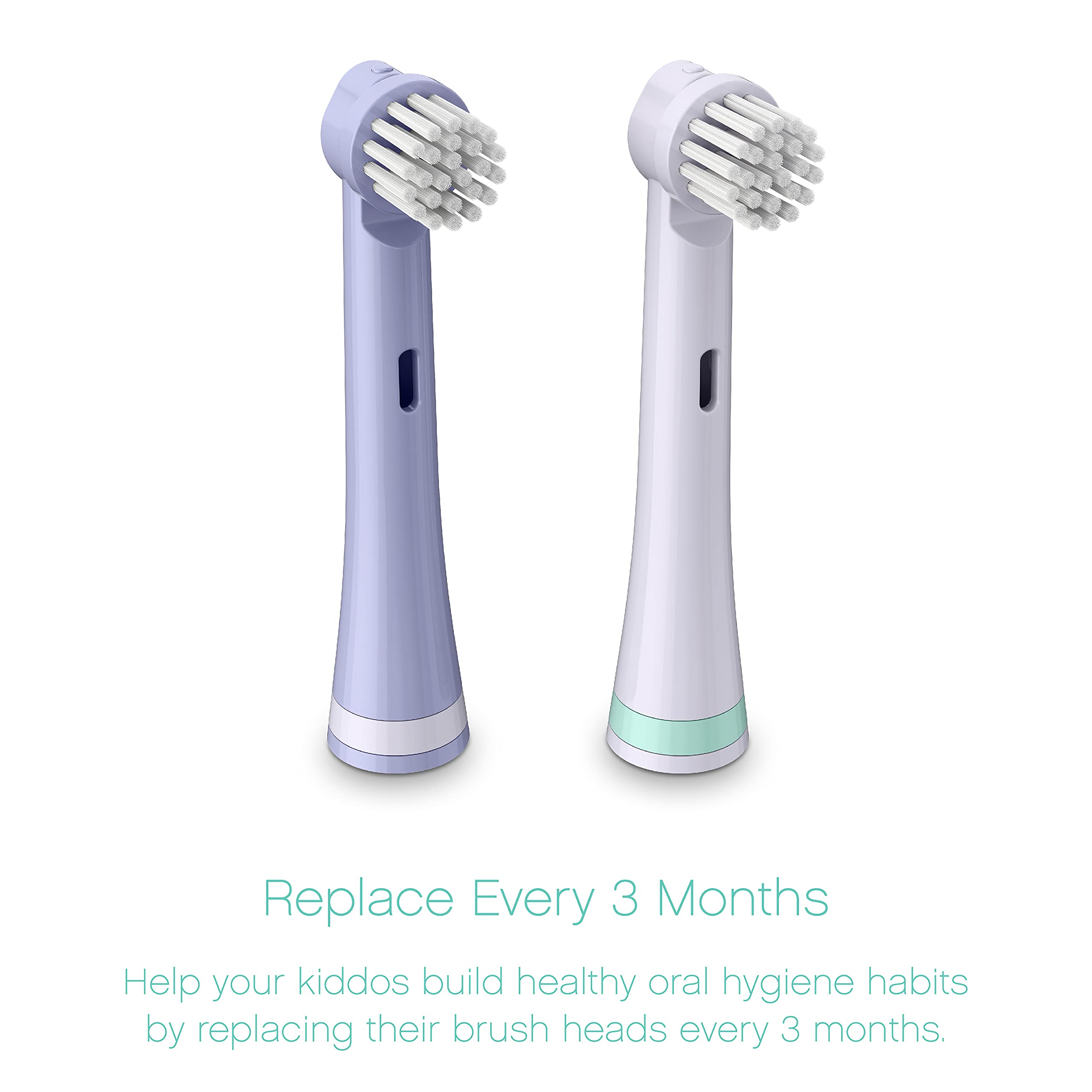 Brusheeza Electronic Toothbrush Replacement Brush Heads 2 Pack (Luna The Llama)