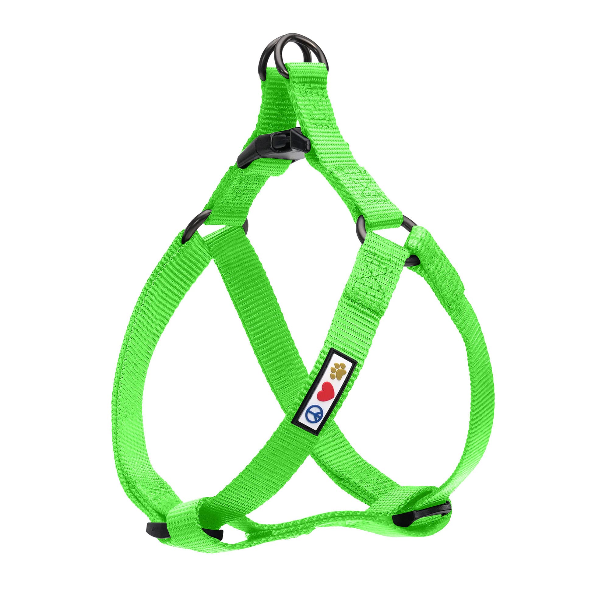 Pawtitas Solid Color Step in Dog Harness or Vest Harness Dog Training Walking of Your Puppy Harness Small Dog Harness Green Dog 