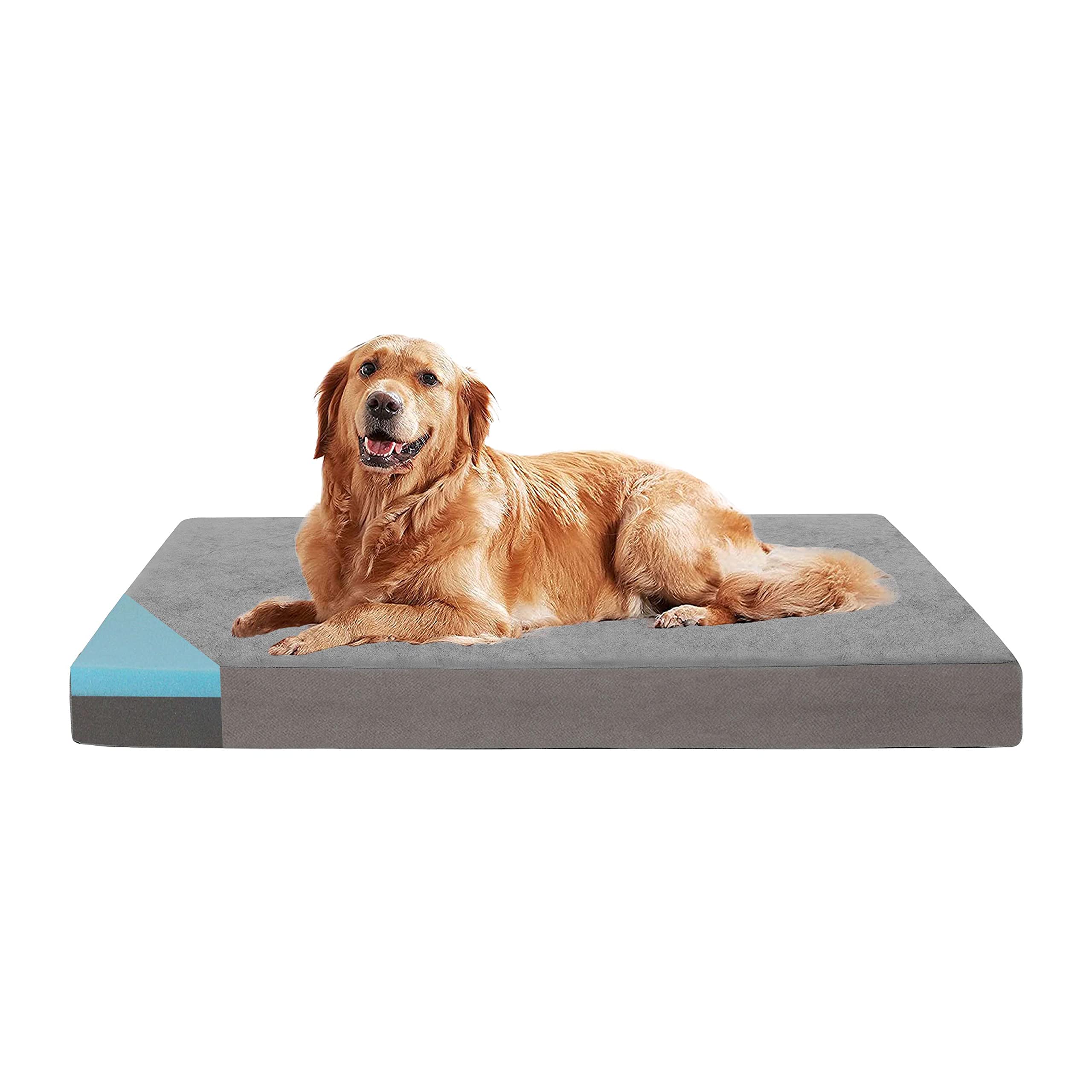 Gohoo Pet Orthopedic Memory Foam Dog Bed, Cooling Dog Beds For Extra Large Dogs -Waterproof Pet Bed For Crate With Removable Was