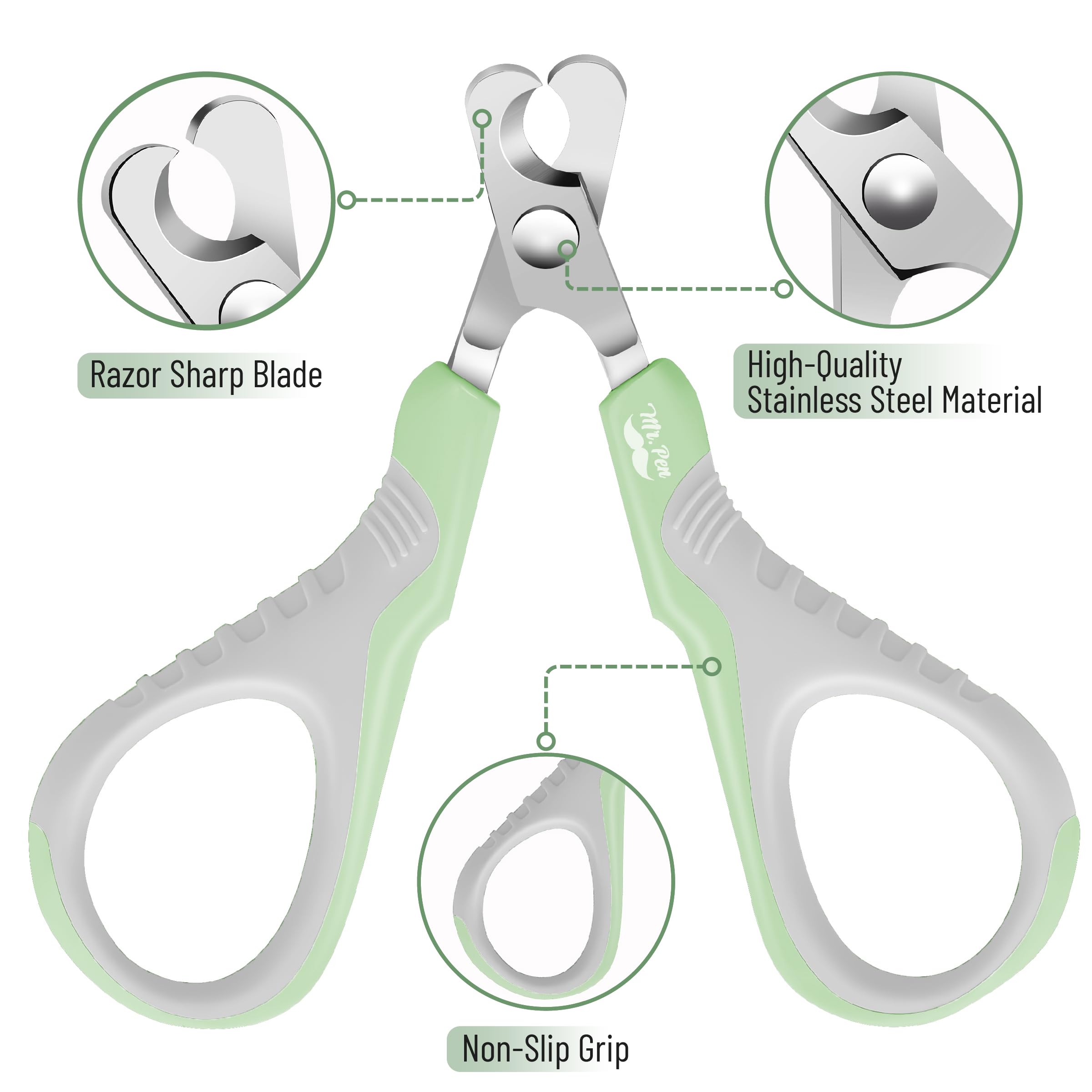 Mr. Pen- Cat Nail Clipper, Pastel Green, Cat Nail Trimmer, Cat Nail Clippers, Cat Claw Clippers, Cat Clippers For Nails, Pet Nail Clippers, Kitten Nail Clipper, Small Dog Nail Clipper Cat Claw Trimmer