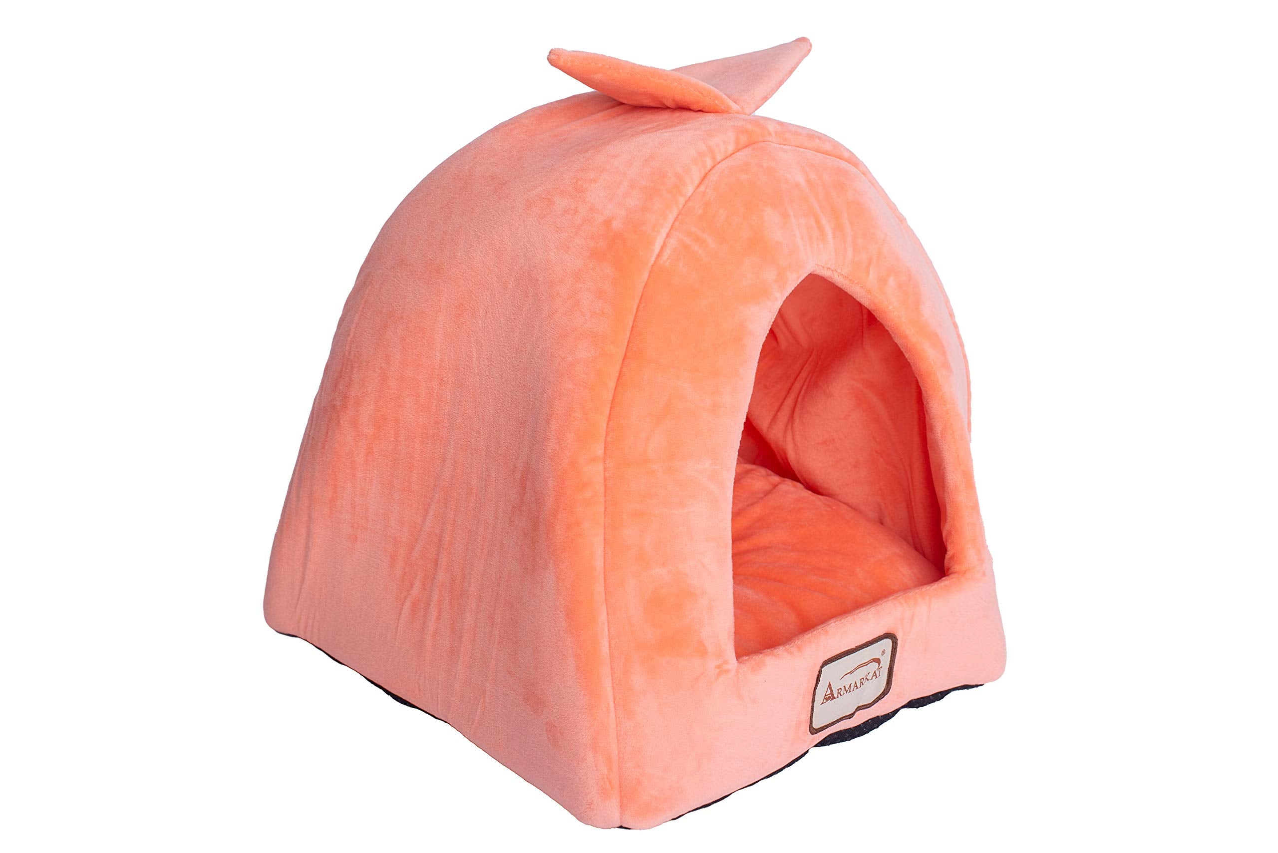 Armarkat Cat Bed C10HCS/MB, Orange and Ivory
