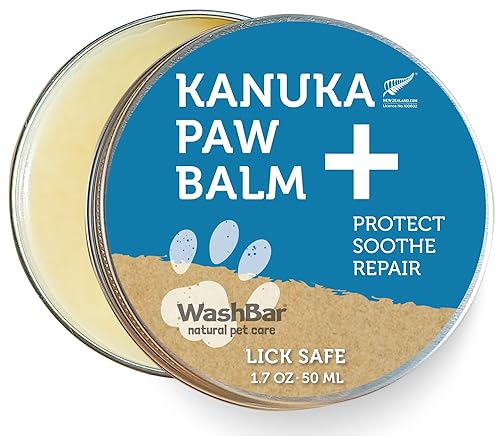 Washbar Dog Paw Balm For Cracked Paws | Natural Lick-Safe Paw Soother For Dog Paws, Nose And Skin | 1.7 Oz Tin, Dog Paw Cream To Moisturize, Protect And Repair From Foot To Snout