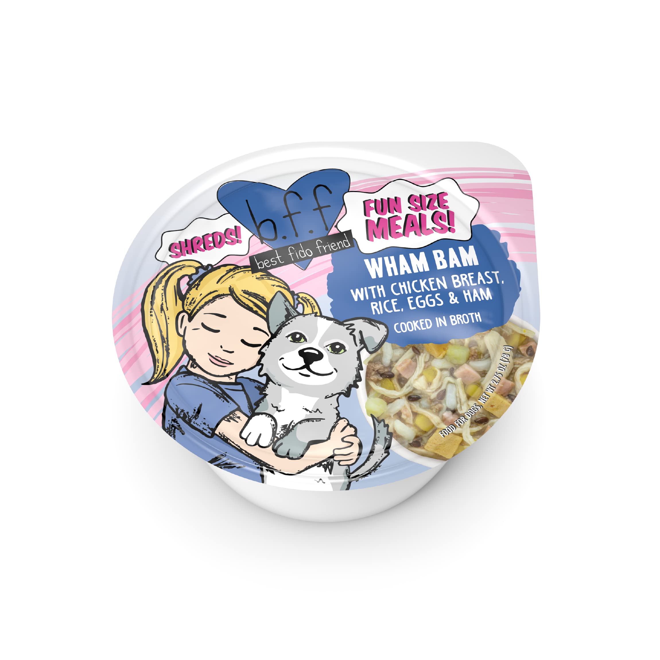 Weruva Best Fido Friend Fun Size Meals for Dogs, Wham Bam, 2.75oz Cup, Pack of 12