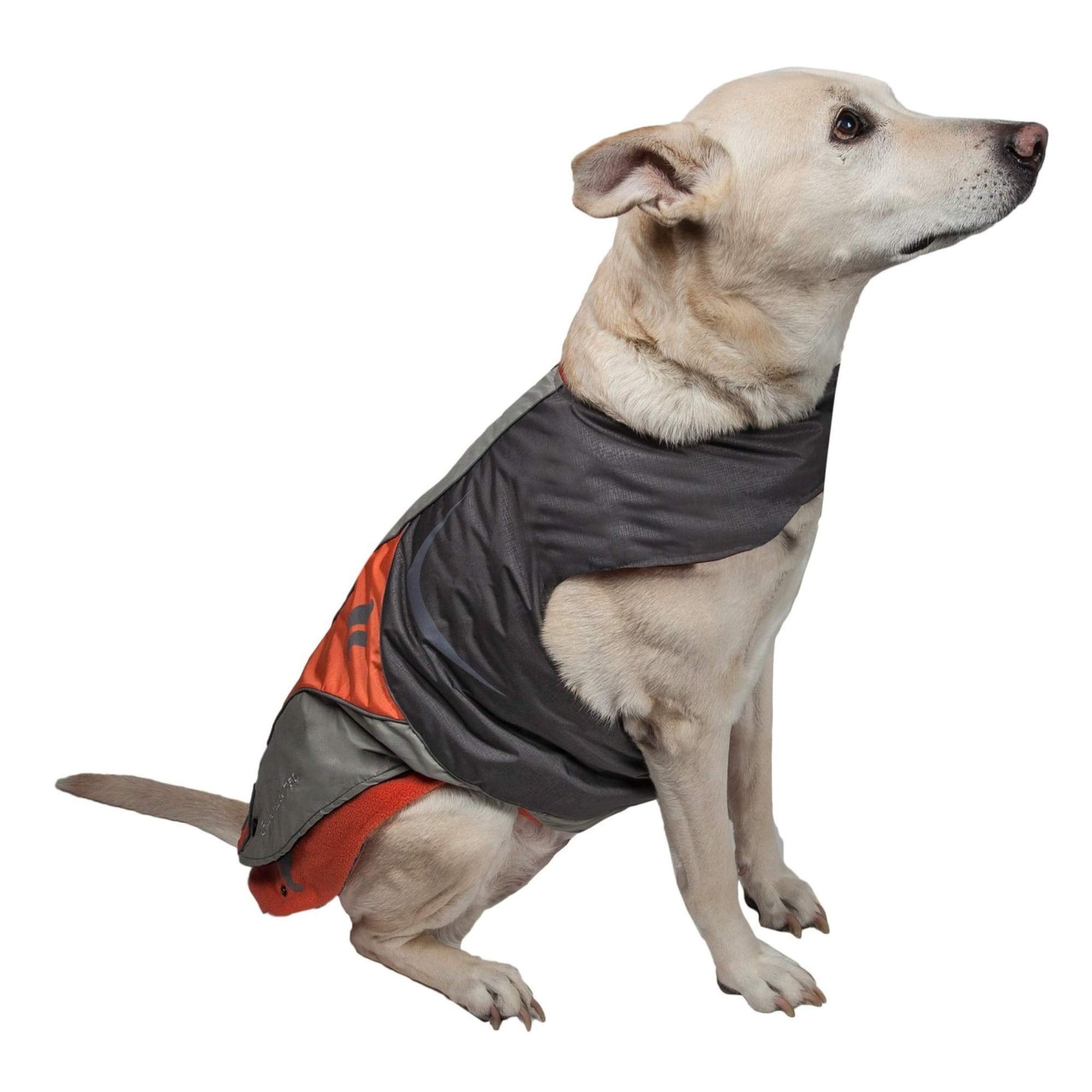 DOGHELIOS Lotus-Rusher Waterproof 2-in-1 Pet Dog Jacket Coat with Removable Polar Fleece Lining w/ Blackshark technology, X-La