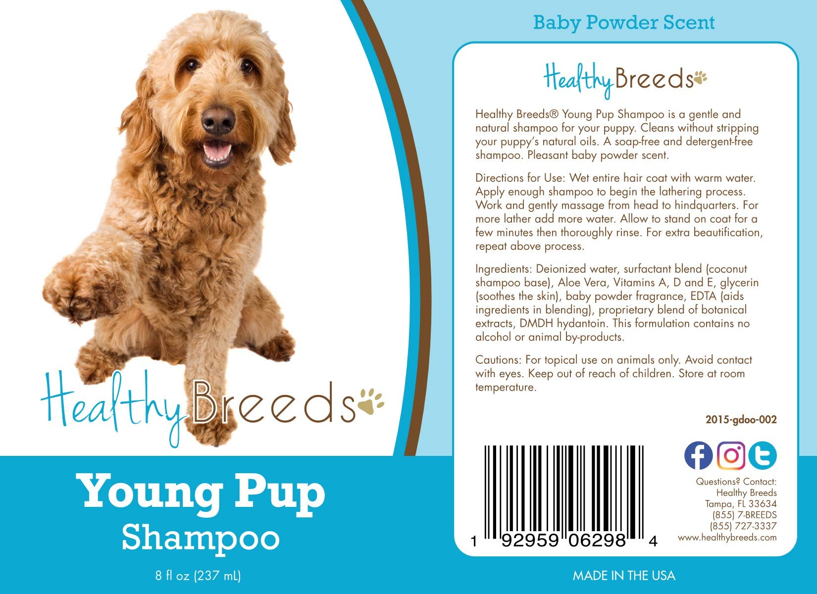 Healthy Breeds Goldendoodle Young Pup Shampoo 8 Oz