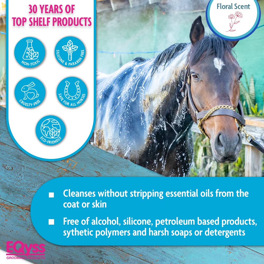EQyss Micro-Tek Equine Itch Relief Shampoo - Soothes Irritated Skin, Stops Itching, Scratching, Rubbing - for All Horses, Ponies