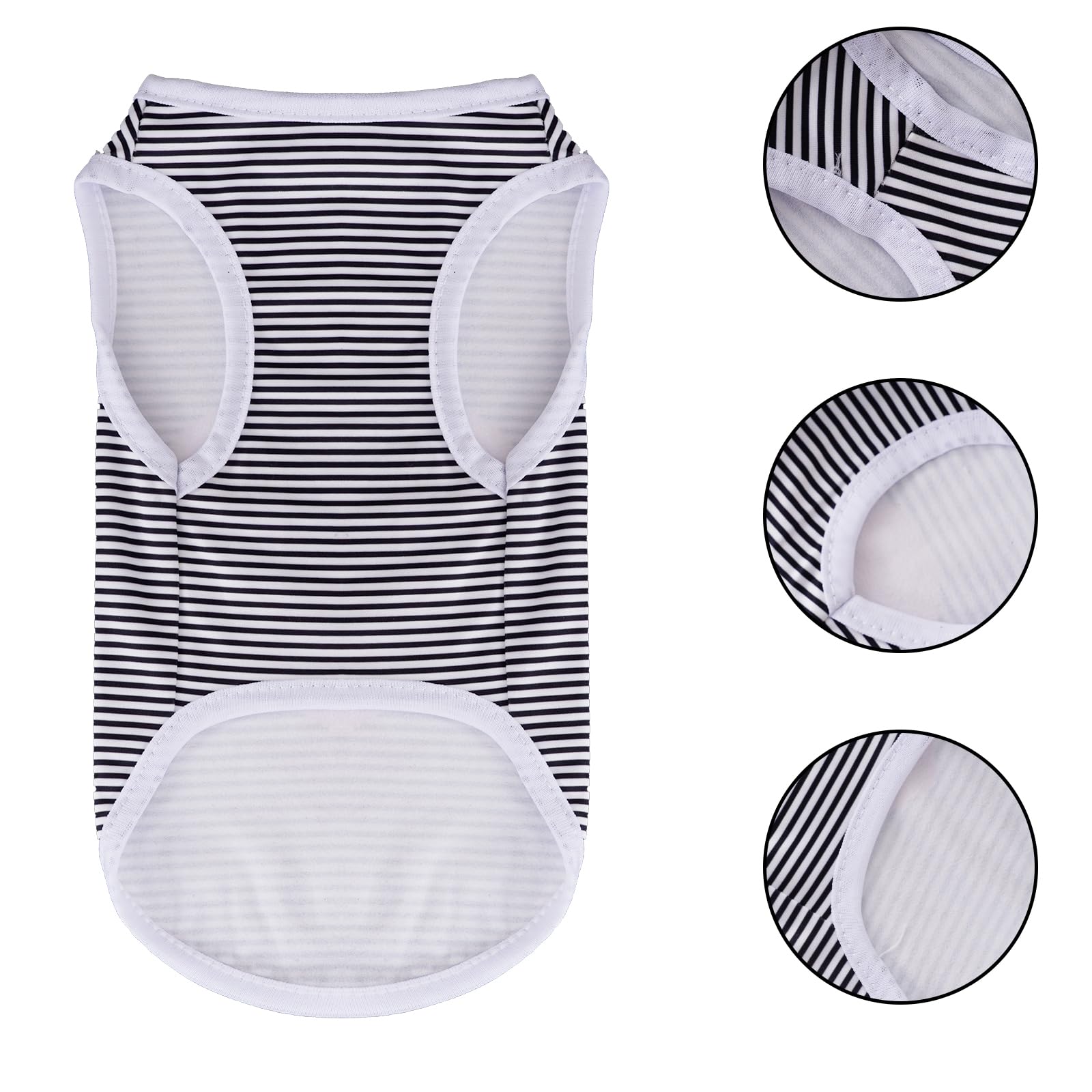 Choyaxo 4Pcs Dog Shirts Sleeveless Printed Pet Vest For Chiuahaha Small Dogs Kitten Spring Summer