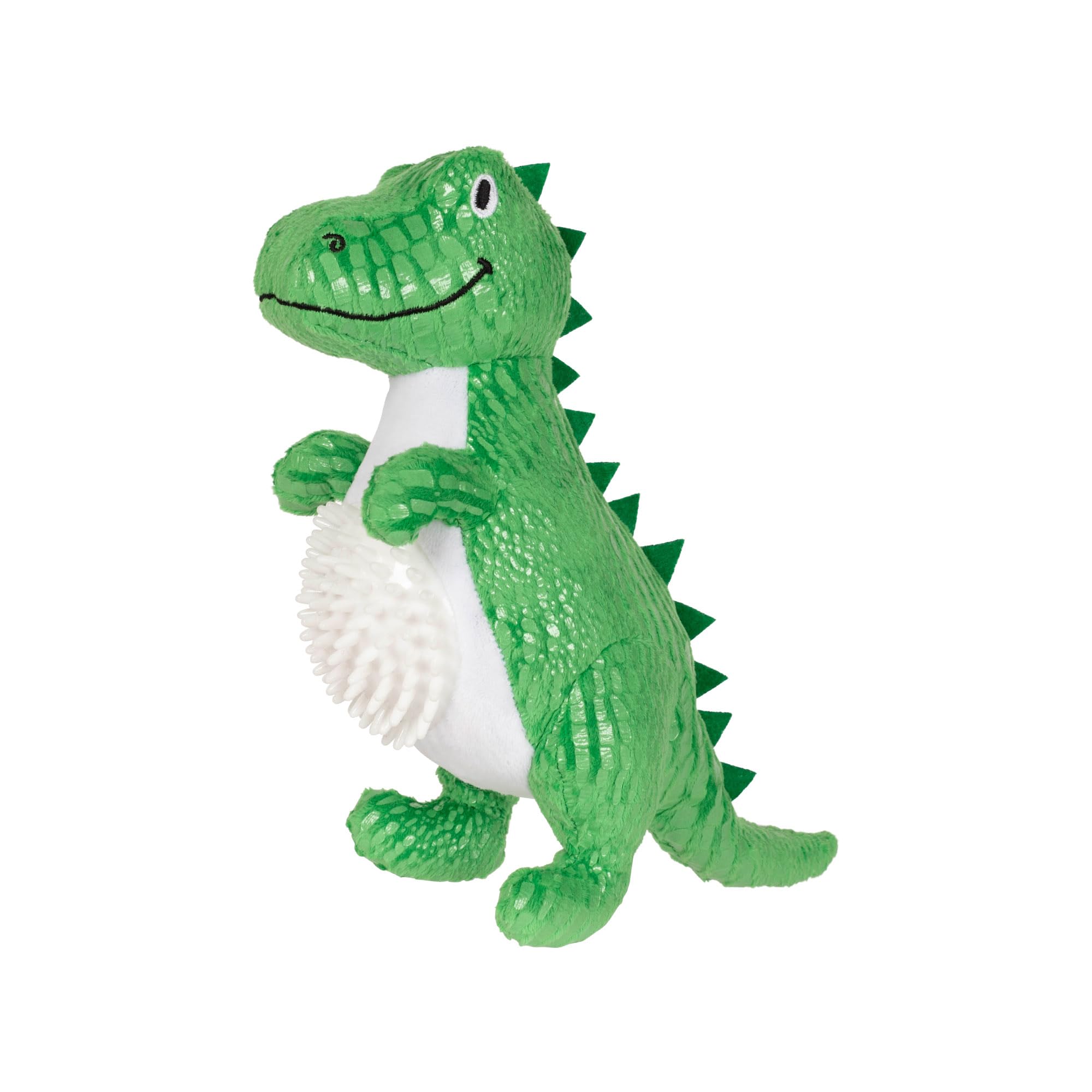 Fringe Studio Plush Dog Toy, Roar and Explore, Teeth and Gum Cleaning TPR Spiky Ball, Pet Shop Collection (314634)