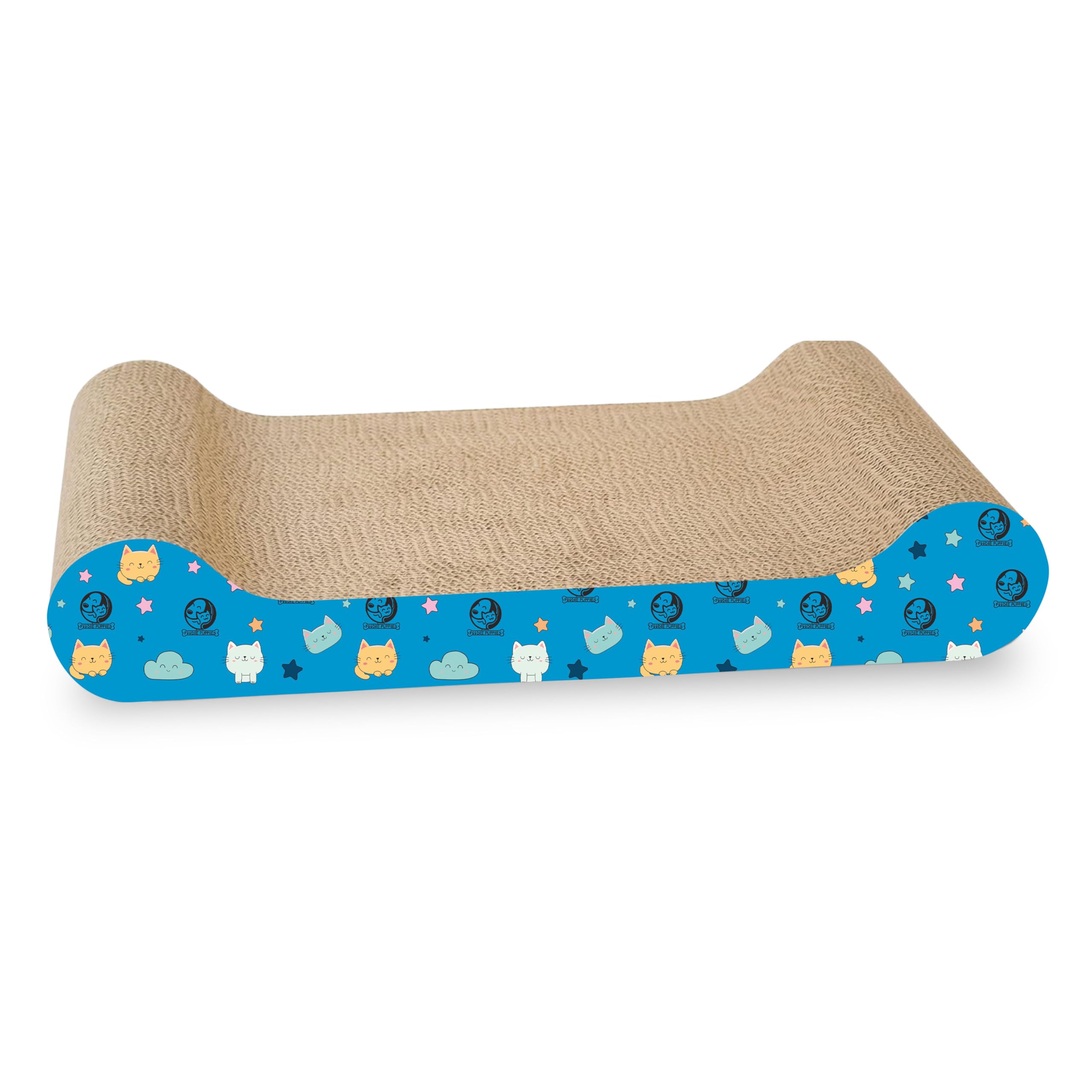 Foodie Puppies 2In1 Reversible Cat Scratcher Pad With Catnip For Cats & Kittens, (Couch, 43.5 X 23 X 6 Cm) | Durable Corrugate