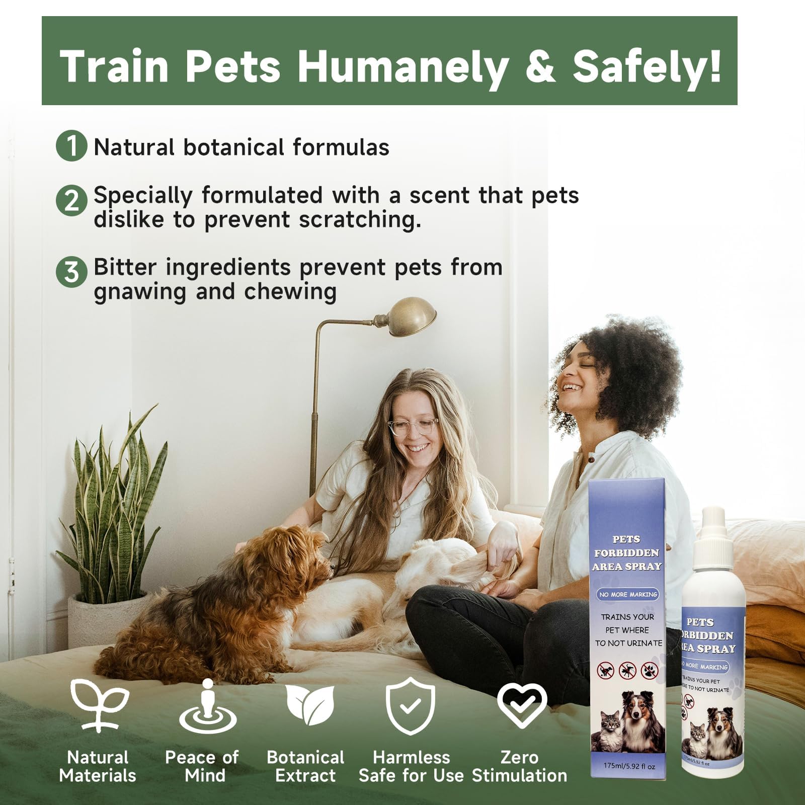 Virmate Dog Not Here! Pet Training Solution - Prevents Chewing, Licking & Peeing - Helps Pets Learn Where Not to Urinate - Safe