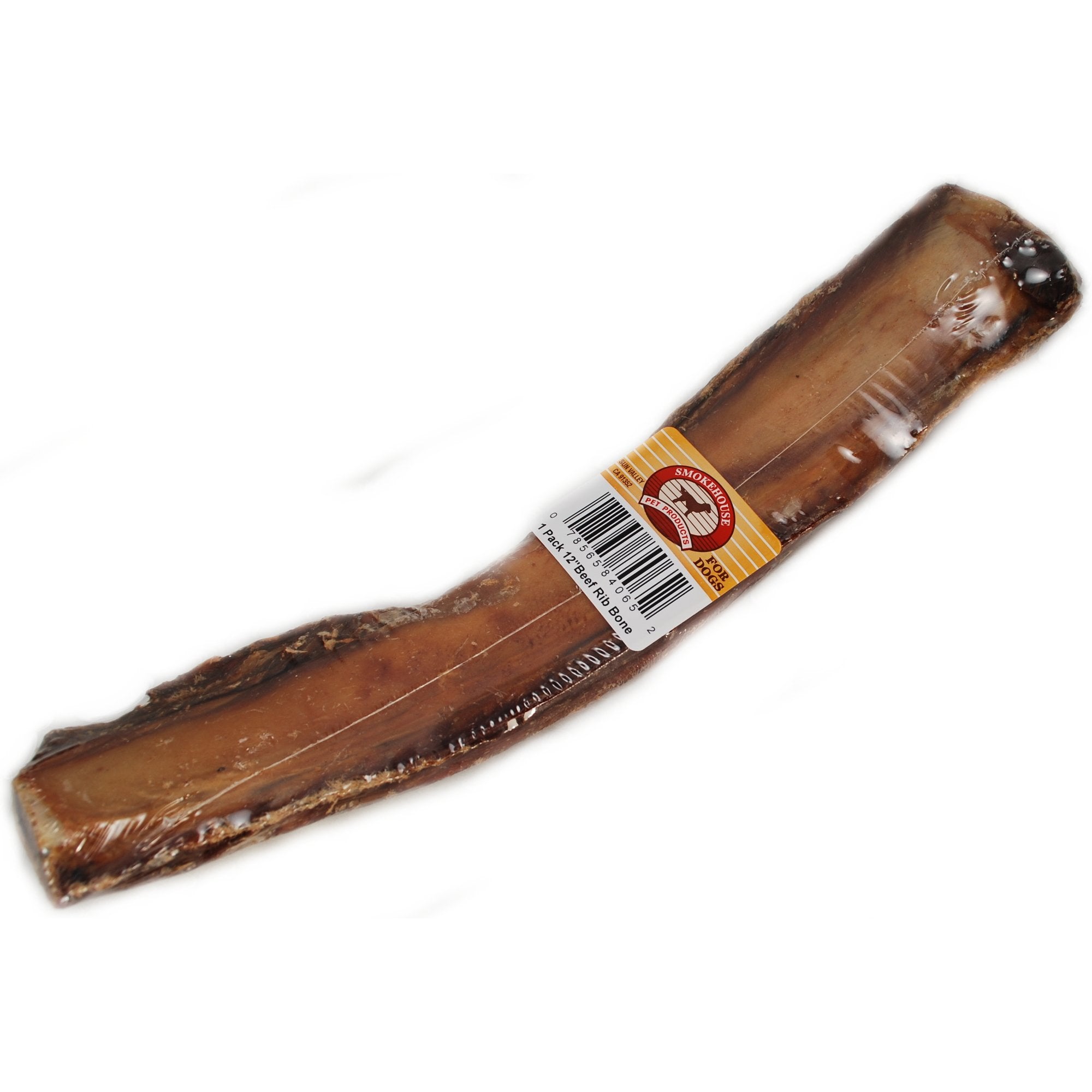 Smokehouse Pet Products Dsm84065 Smoked Beef Rib Bone Dog Treat, 12-Inch, Bulk Pack