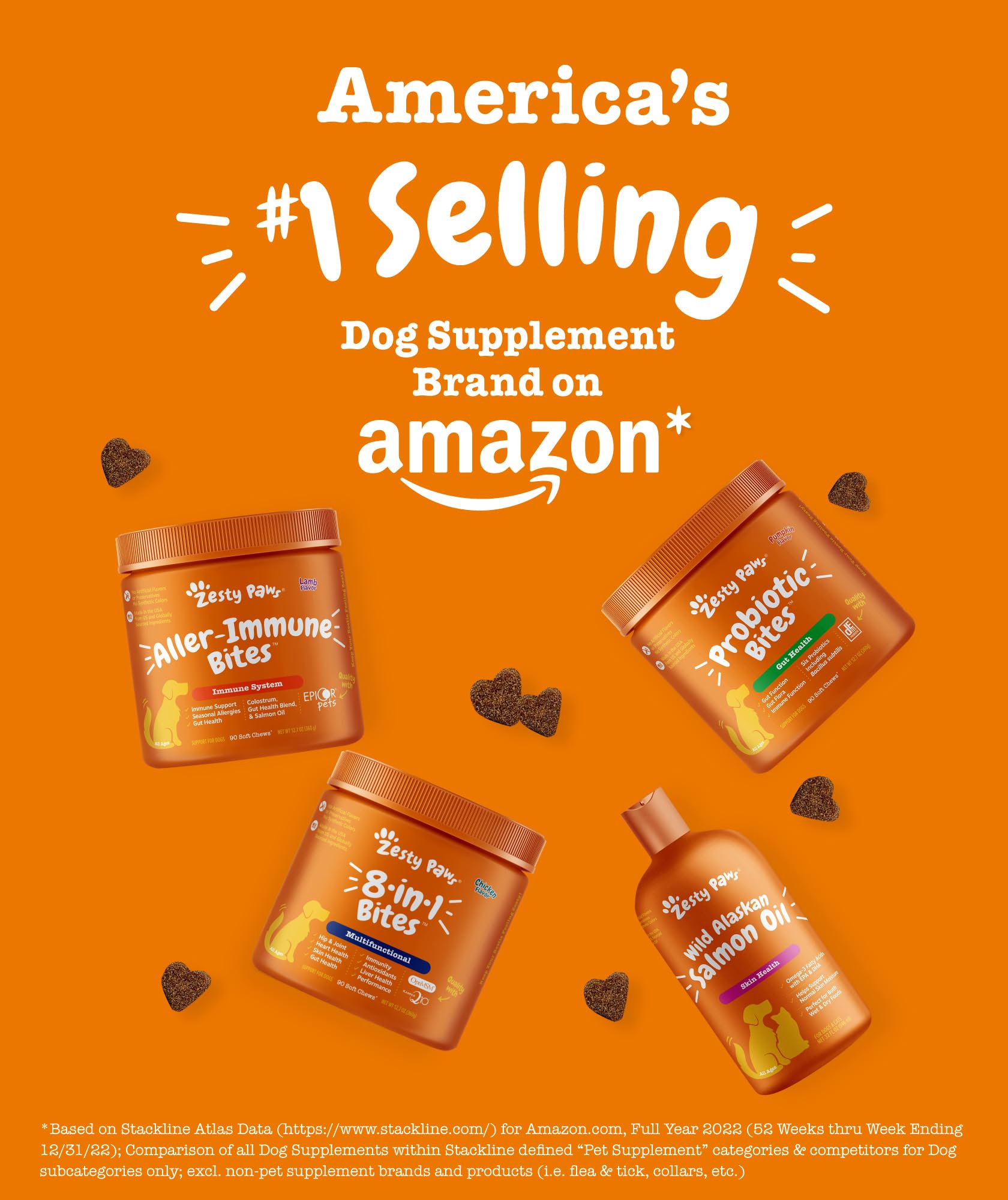 Zesty Paws Calming Chews for Dogs - Composure & Relaxation for Everyday Stress & Separation - for Fireworks, Storms & Travel - A