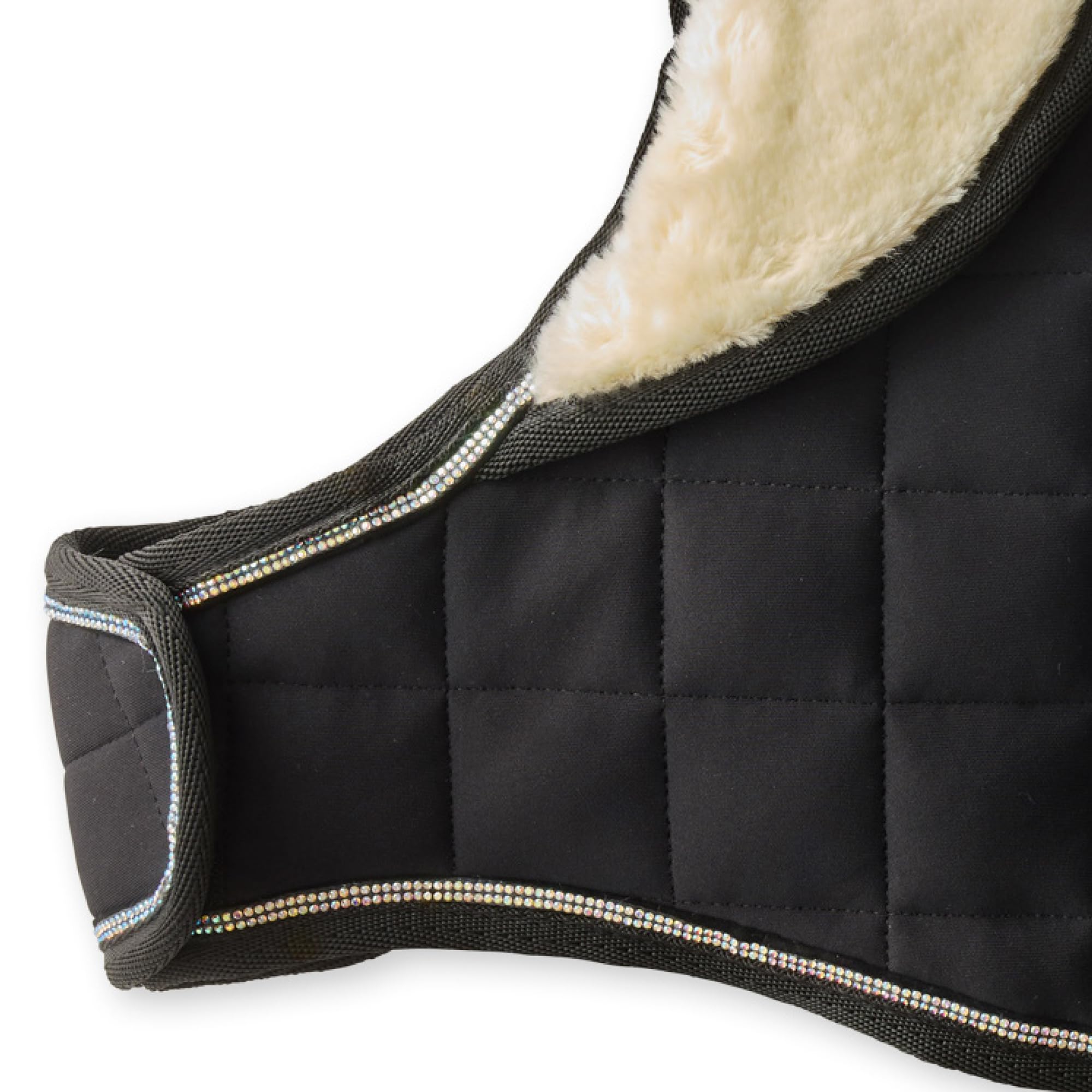 Pet Passion Quilted Dog Coat Pet Jacket With Crystal Bling For Small, Medium And Large Dogs, Black, Small