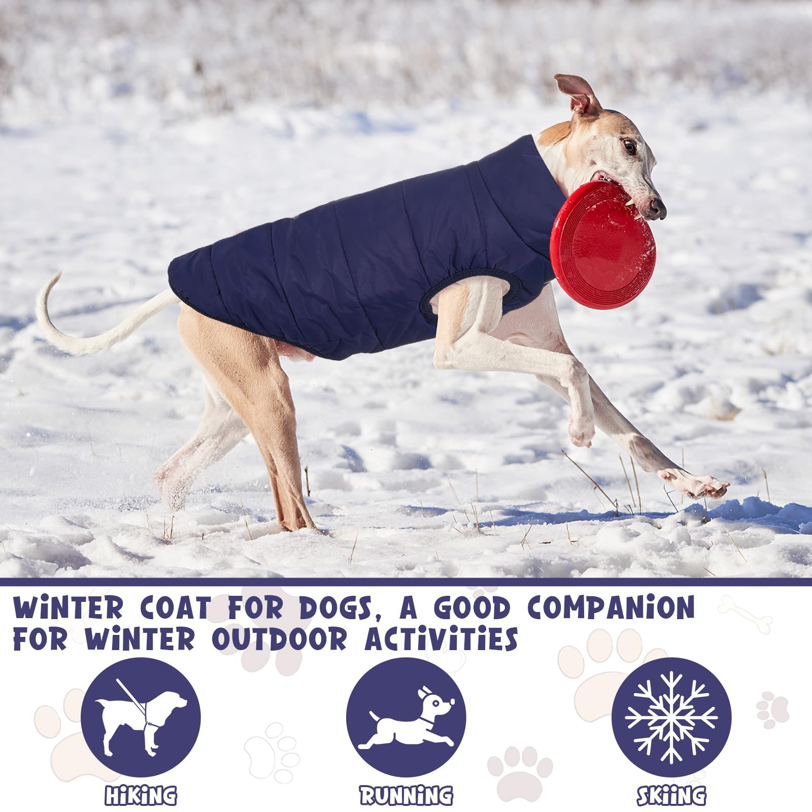 Syhood 2 Pieces Dog Jacket 2 Layers Fleece Lined Dog Jacket Warm Soft Windproof Small Pet Coat For Winter Cold Weather(Medium,Na