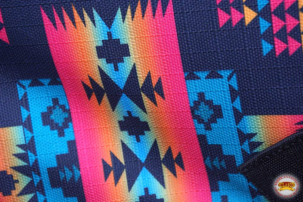 Hilason Black Aztec 66 In 1200D Winter Waterproof Poly Horse Blanket Belly Wrap | Horse Blanket | Horse
