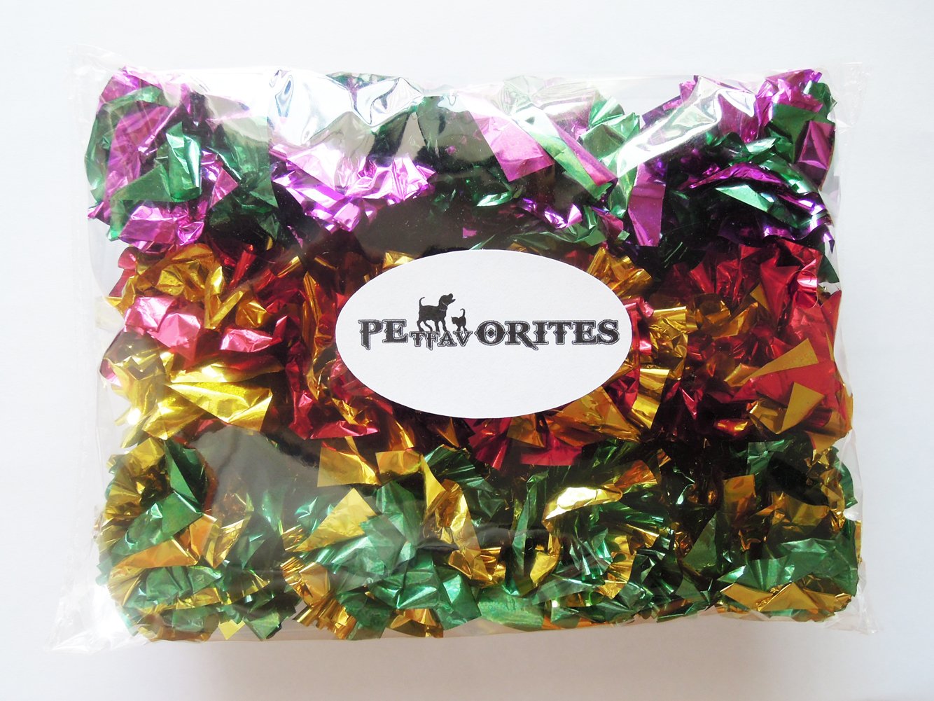 Petfavorites Original Mylar Crinkle Balls Cat Toys - 12 Pack
