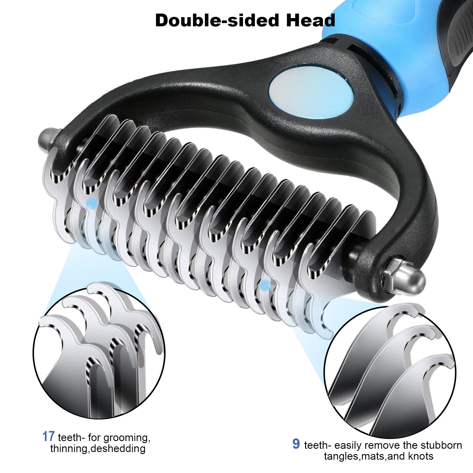 Dog Brush For Shedding,Double Sided Undercoat Rake Comb, Pet Grooming Brush For Small, Medium Dogs And Cats,Furminator Tool Remo