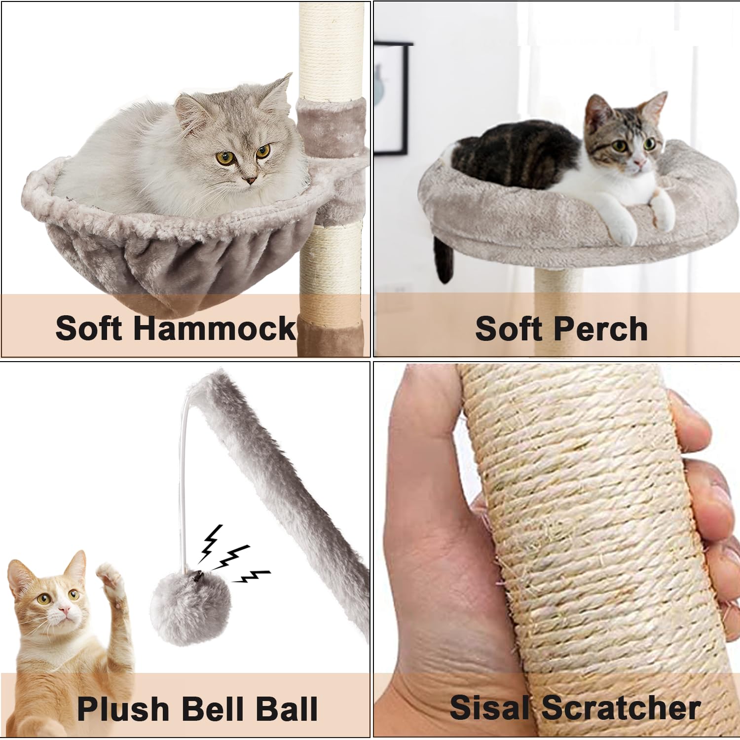 Timberer Cat Litter Box Enclosure & Tree, 2-in-1 Modern Condo, Engineered Wood, 19.7"D x 23.6"W x 61"H, White