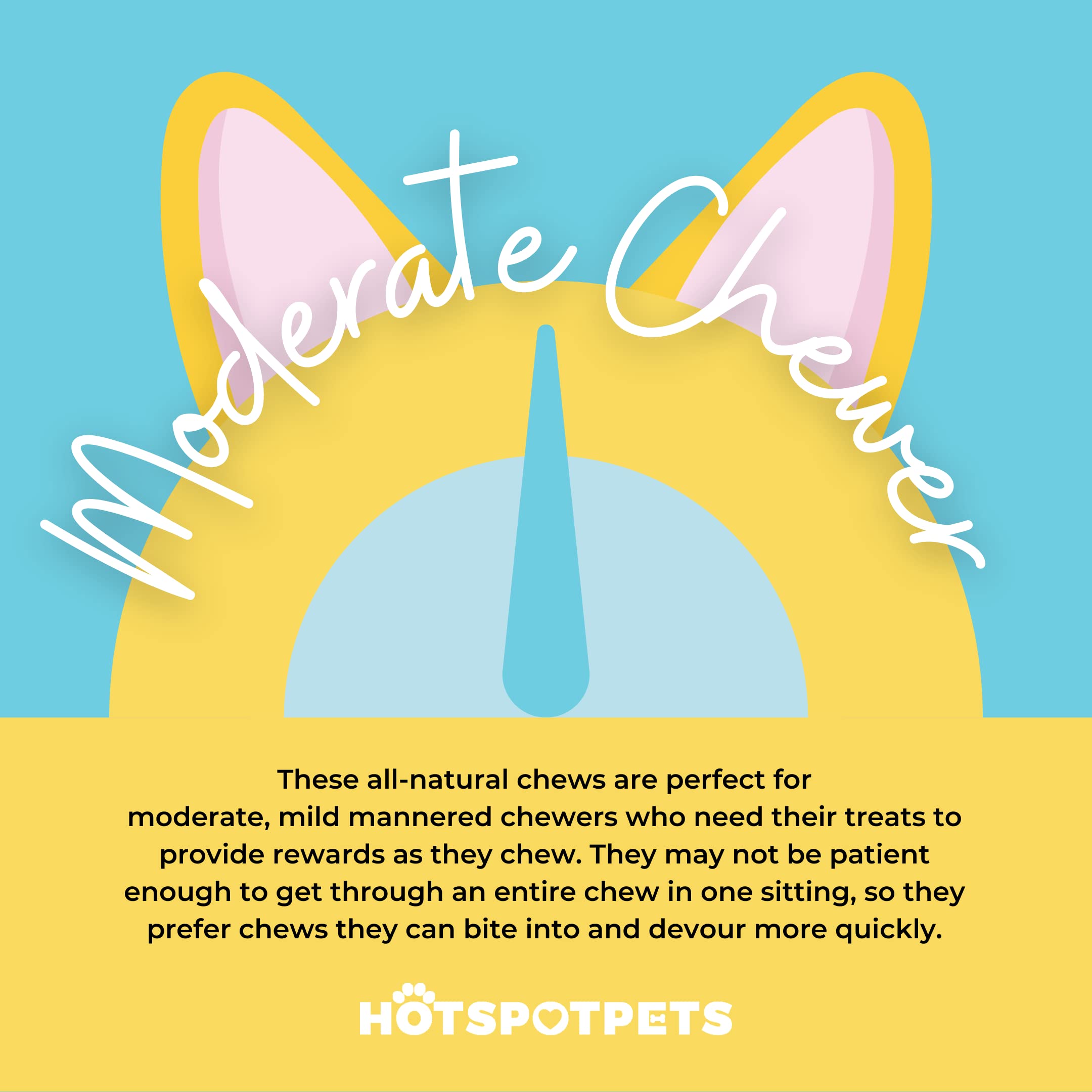 hotspot pets All-Natural Cow Ears Dog Chews - Long-Lasting Single Ingredient Treat for Healthy Teeth & Gums, Perfect for Dogs