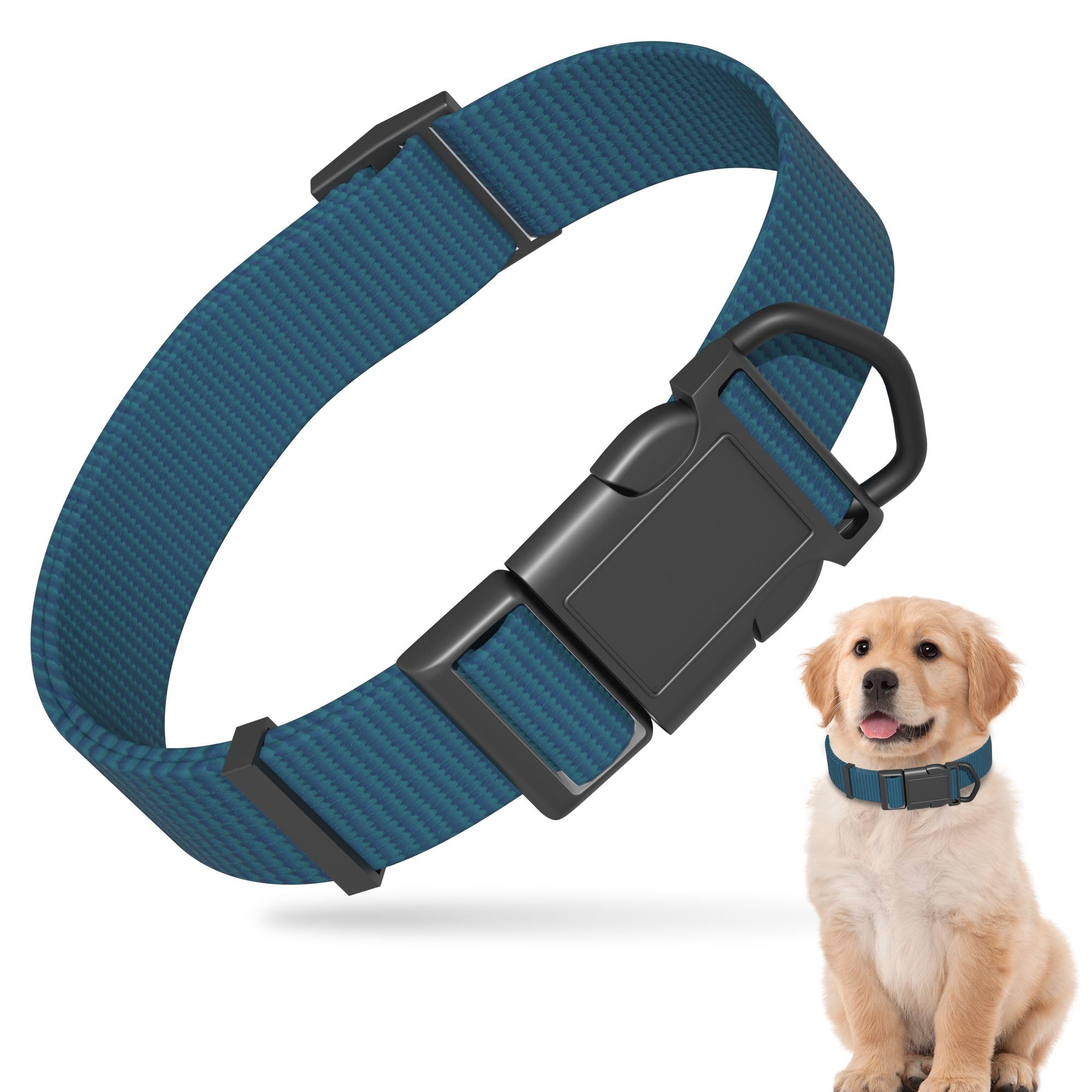 Pawhuggies Blue Dog Collar For Small Dogs, Breathable, Anti-Odor & Soft, Comfortable For Sensitive Skin Puppies, 90% Bamboo Rayo