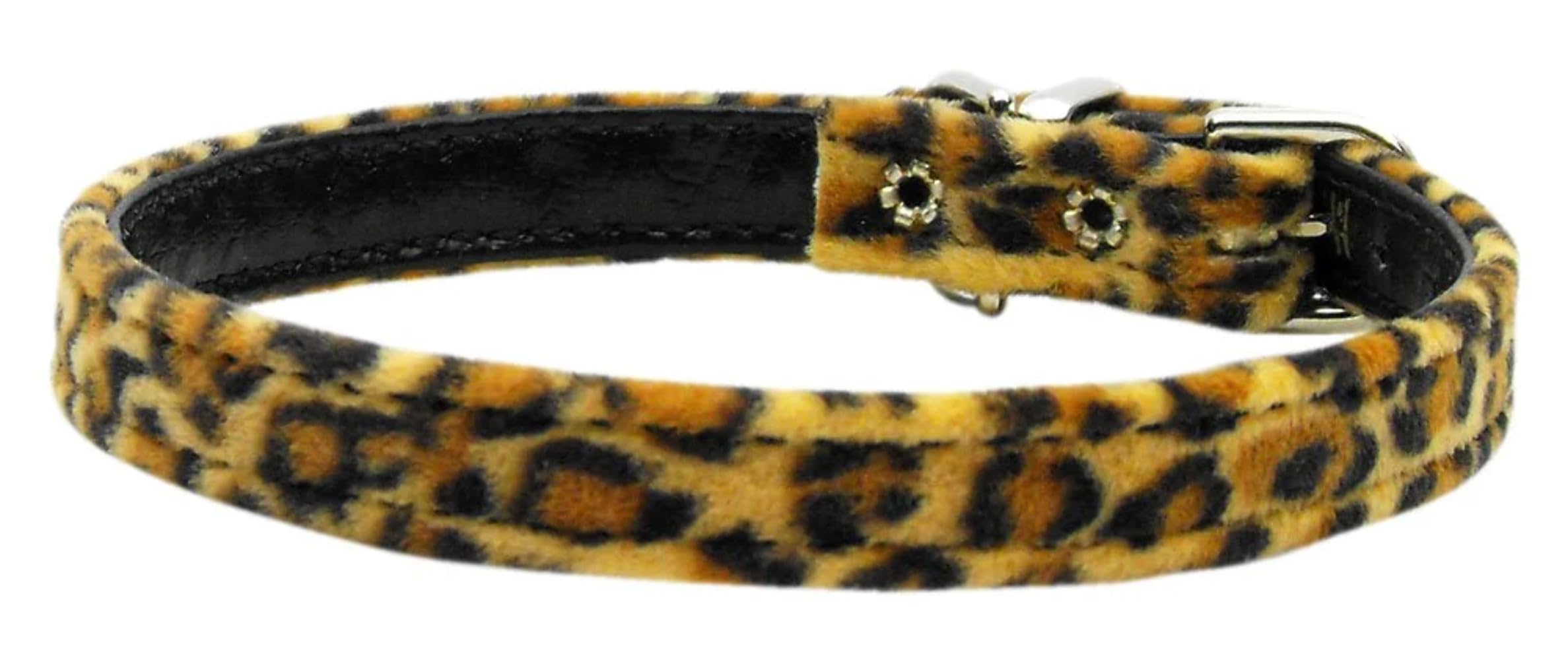 Dog, Puppy & Pet Plain Collar, "3/8" Wide Animal Print" Jaguar 14