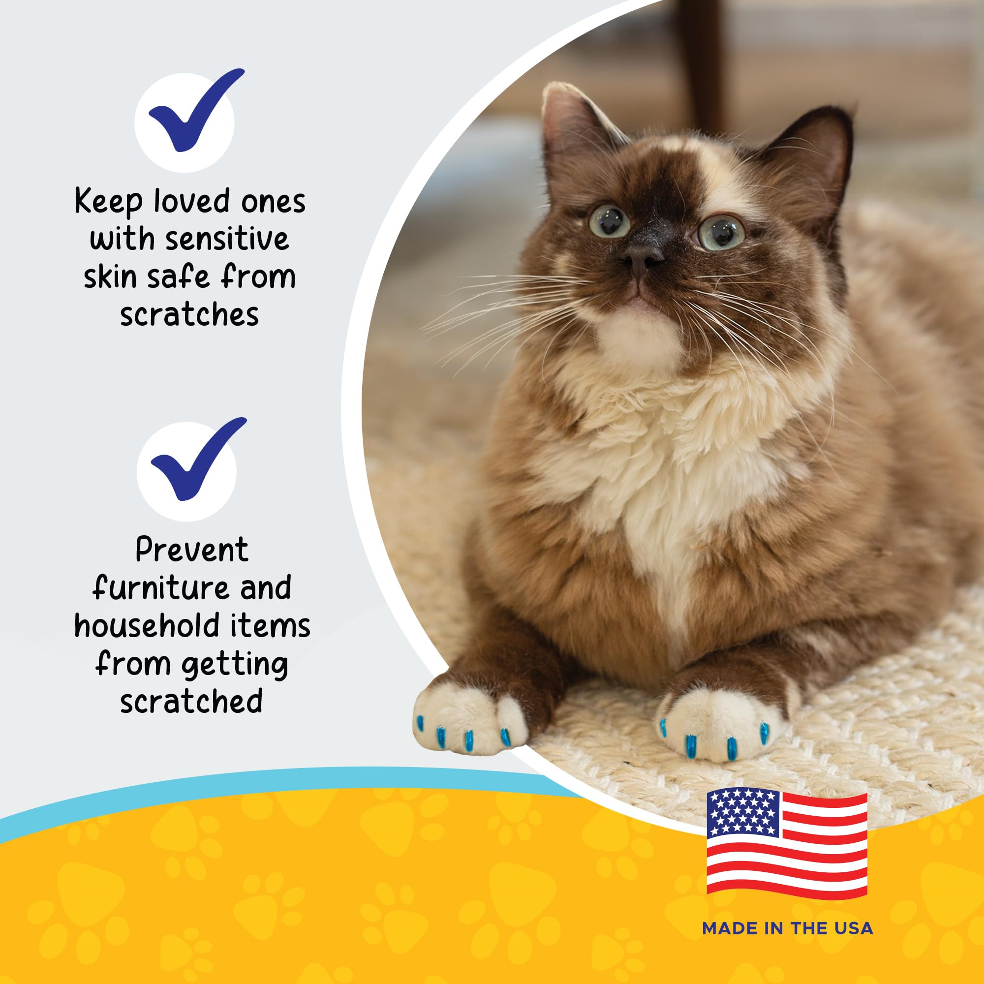 Soft Claws Safe Scratch-Free Solution For Cats - Cls (Cleat Lock System), Size: Large, Color: Clear
