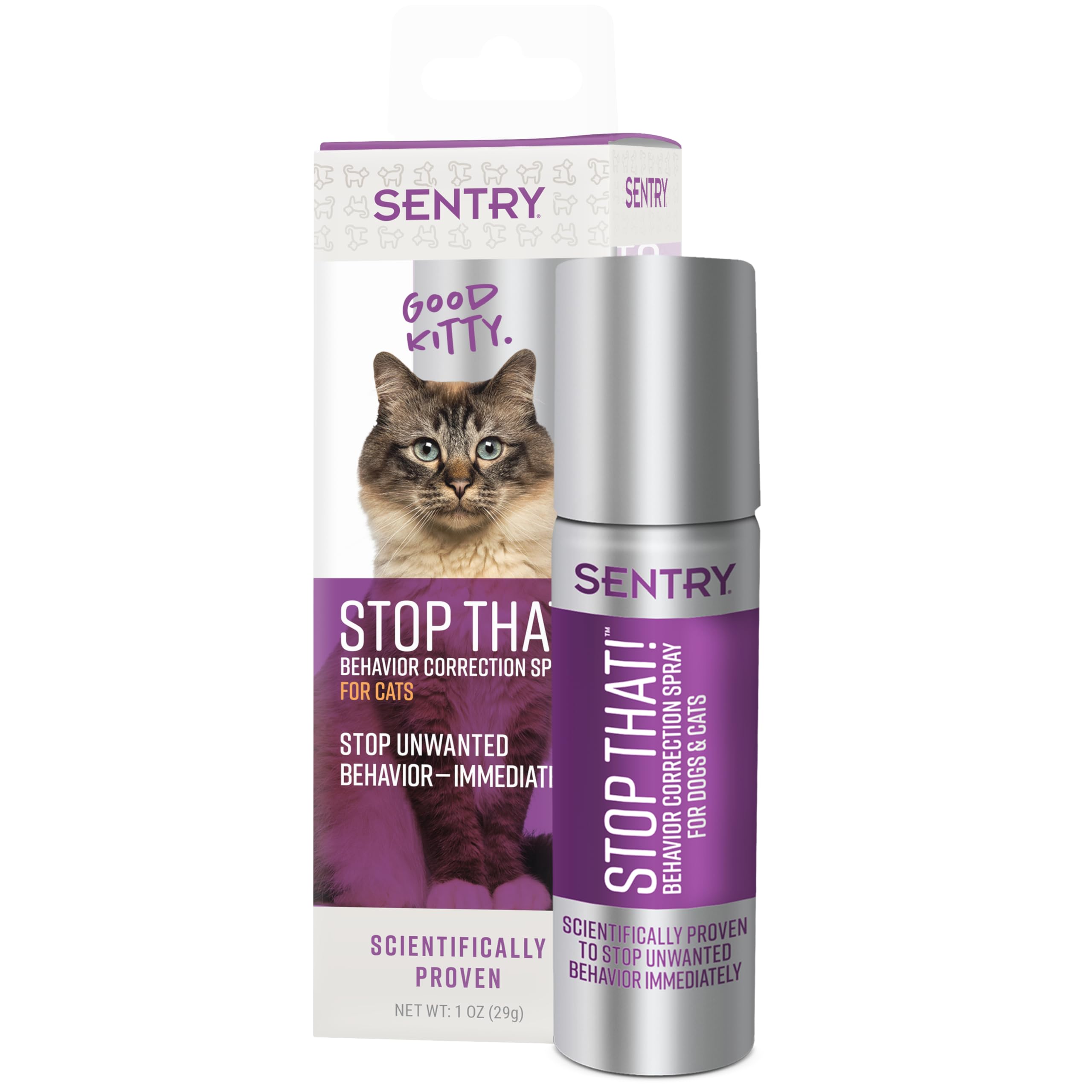 Sentry Pet Care Stop That! Behavior Correction Spray For Cats, Easy Spray Application, Noise And Pheromones Help Eliminate Unwanted Behaviors Including Scratching And Aggression
