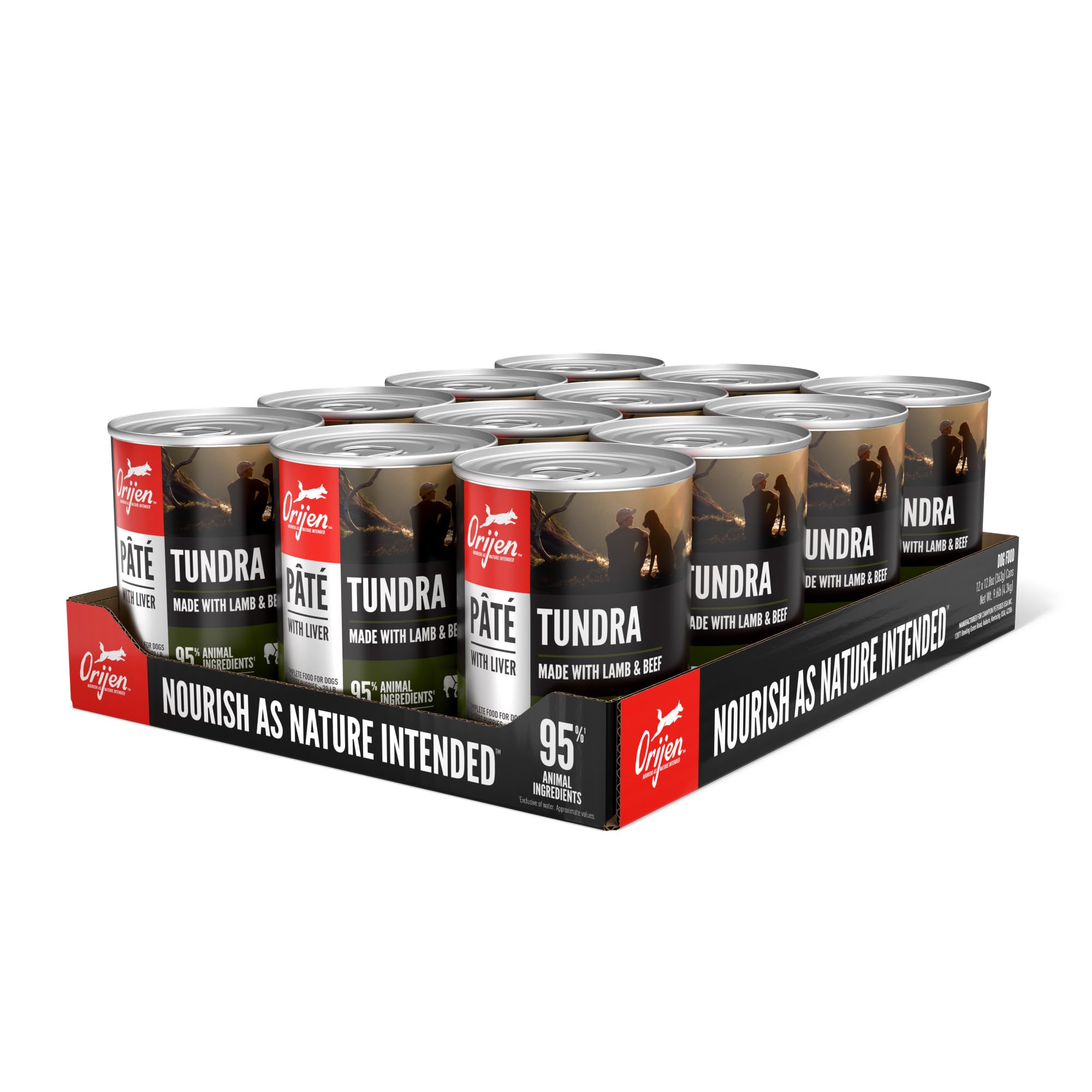 ORIJEN Pate Wet Dog Food Tundra Recipe with Liver 12.8oz Cans (12 Count)