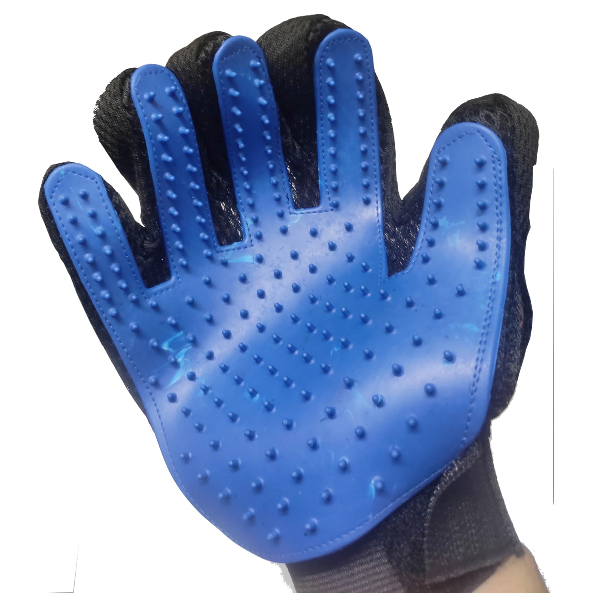 Zulono Pet, Dog, Cat Grooming Gloves For Deshedding, Massaging, Bathing, Hair Remover, Soothing Bristles, Ergonomic Design, Easy