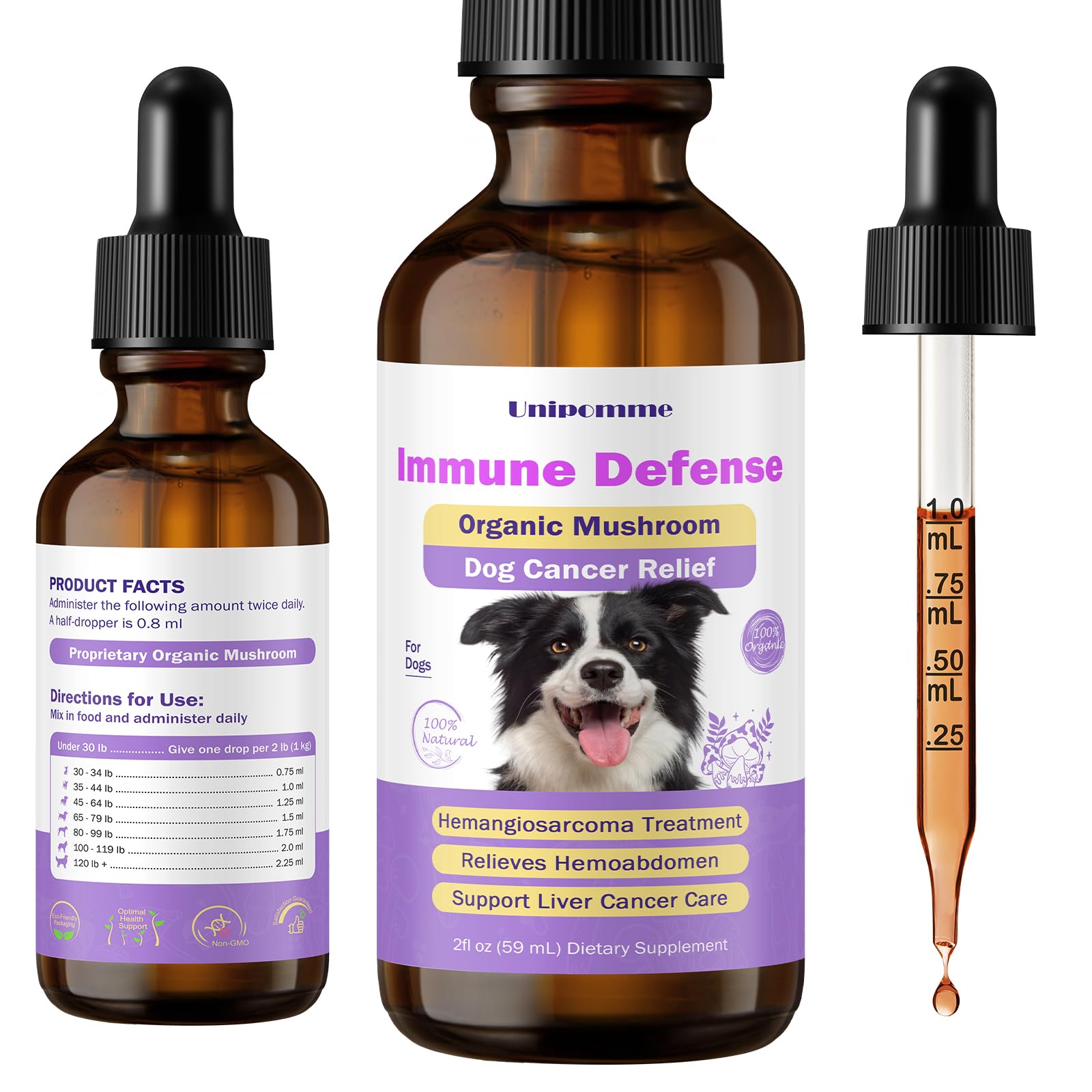 Dog Cancer Supplements - Pet Critical Guard - Defense Immune Support, Cellular Health, Antioxidants with Turkey Tail Mushroom - 