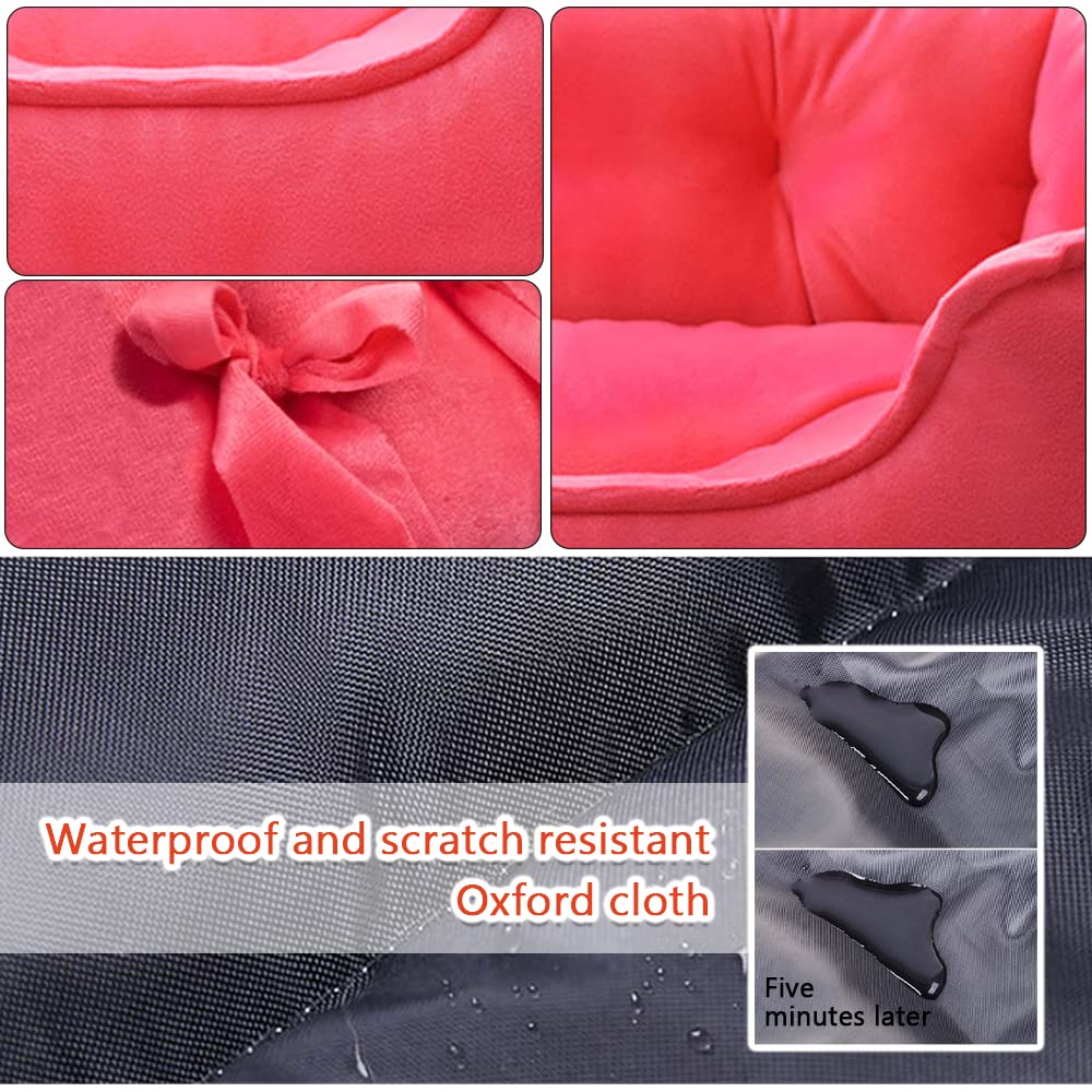 Pawstrip Cute Princess Dog Bed Pink Puppy Bed For Small Dogs Breathable Cat Couch Bowknot Pet Cushion Comfortable Kitten Nest Gi