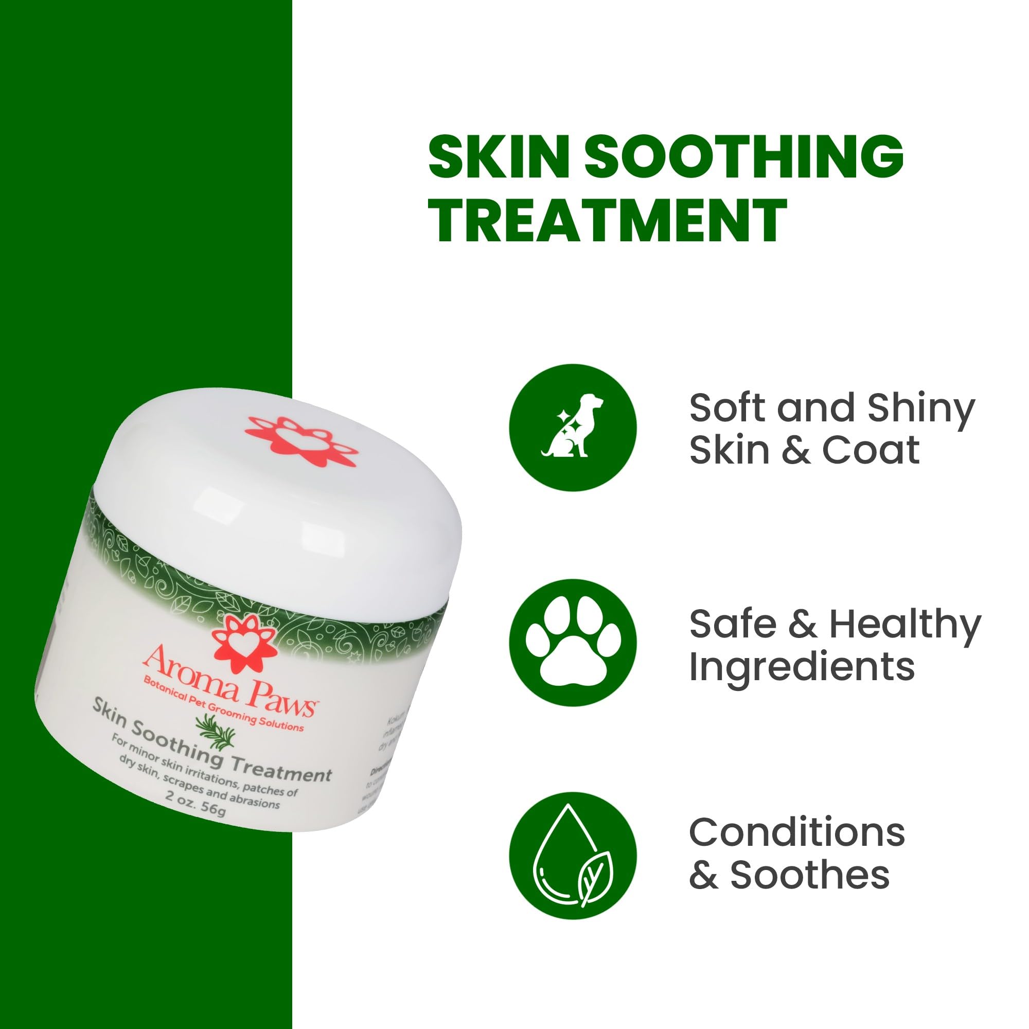 Aroma Paws Dog Skin Soothing Treatment - Dog Skin Moisturizer To Heal And Soothe Dry, Flaky, Inflamed, And Damaged Skin - Skin S
