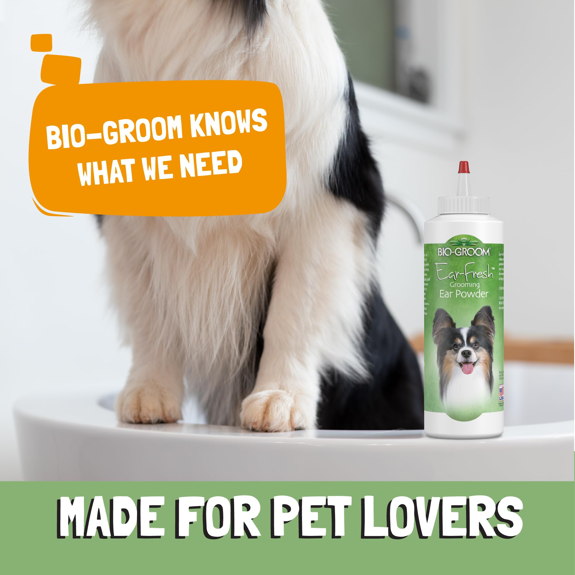 Bio-Groom Ear-Fresh Dog Grooming Ear Powder - Cat & Dog Ear Cleaner, Dog Bathing Supplies, Puppy Wash, Cruelty-Free, Made in USA
