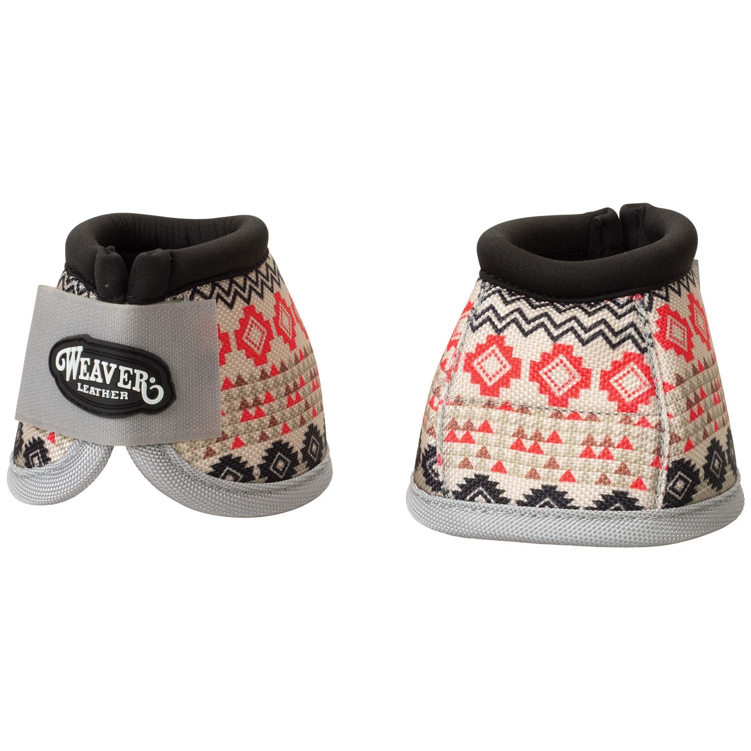 Weaver Leather Ballistic No-Turn Bell Boots, Medium, Crimson Aztec