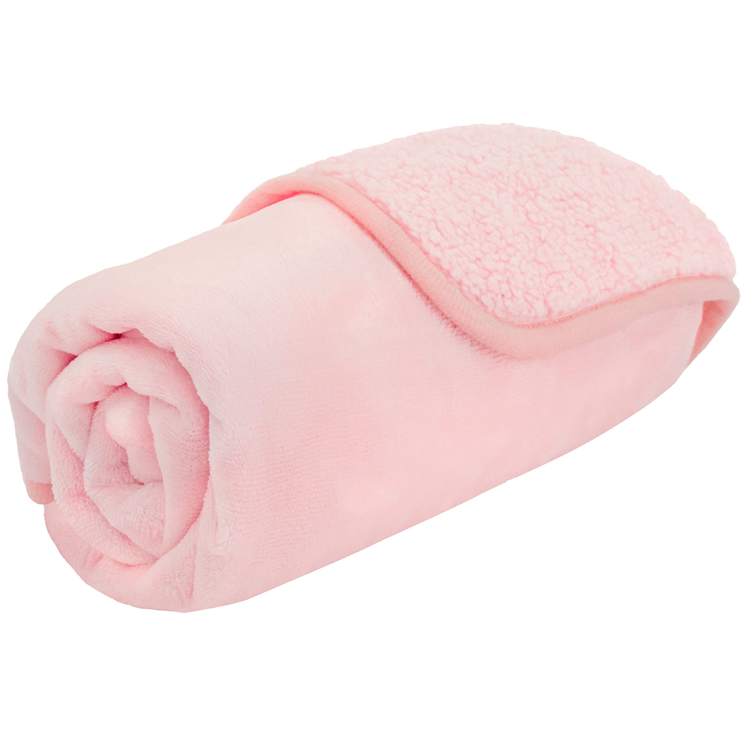 Petami Waterproof Dog Blanket For Small Medium Dogs, Pee Proof Pet Blanket Sherpa Fleece Couch Cover, Reversible Cat Throw Bed Sofa Protector, Soft Plush Washable Pad (Medium 29X40, Pink)